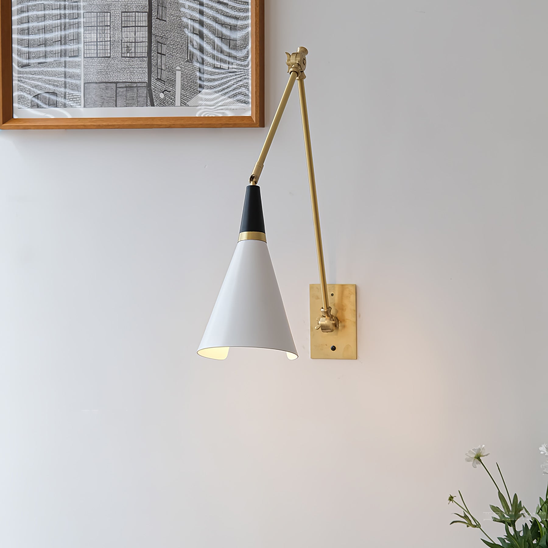 Ersila Applique Murale Laiton Métal Minimaliste Moderne