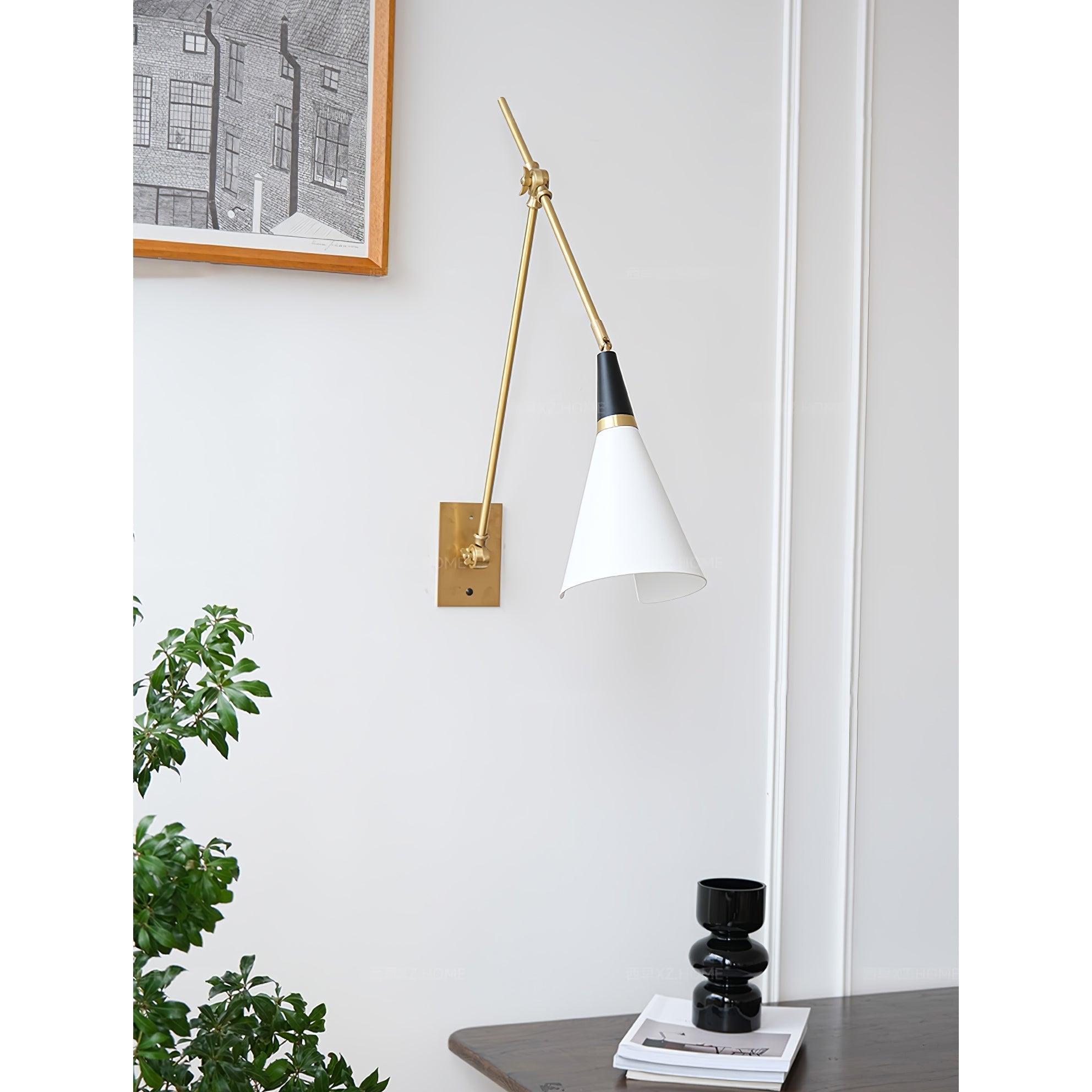 Ersila Applique Murale Laiton Métal Minimaliste Moderne