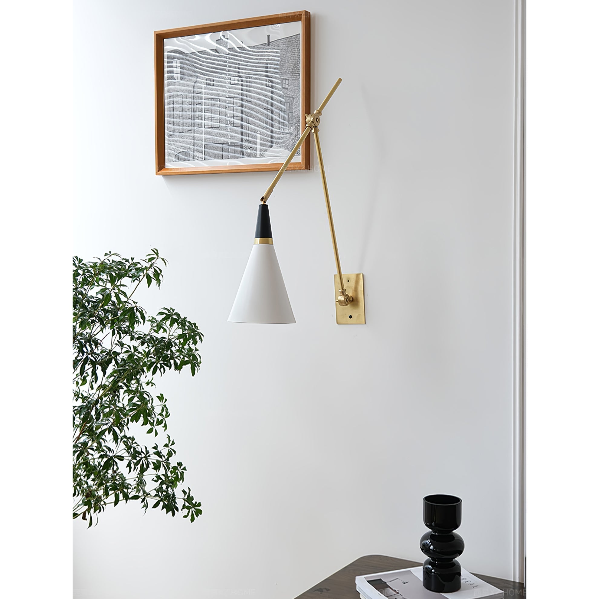 Ersila Applique Murale Laiton Métal Minimaliste Moderne