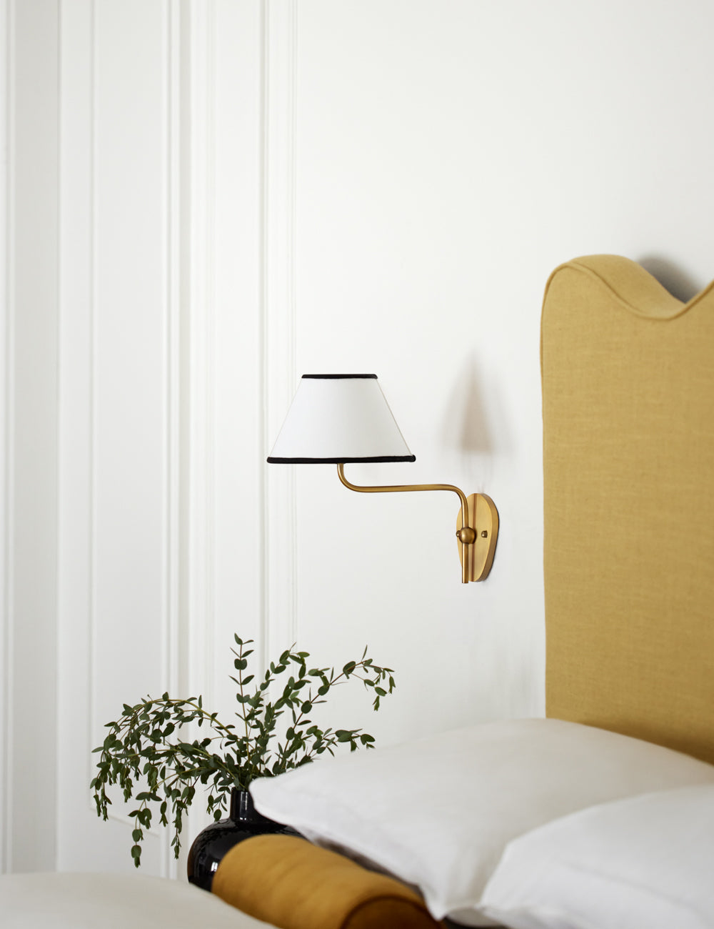 Evynor Applique Murale Laiton Tissu Industriel Vintage