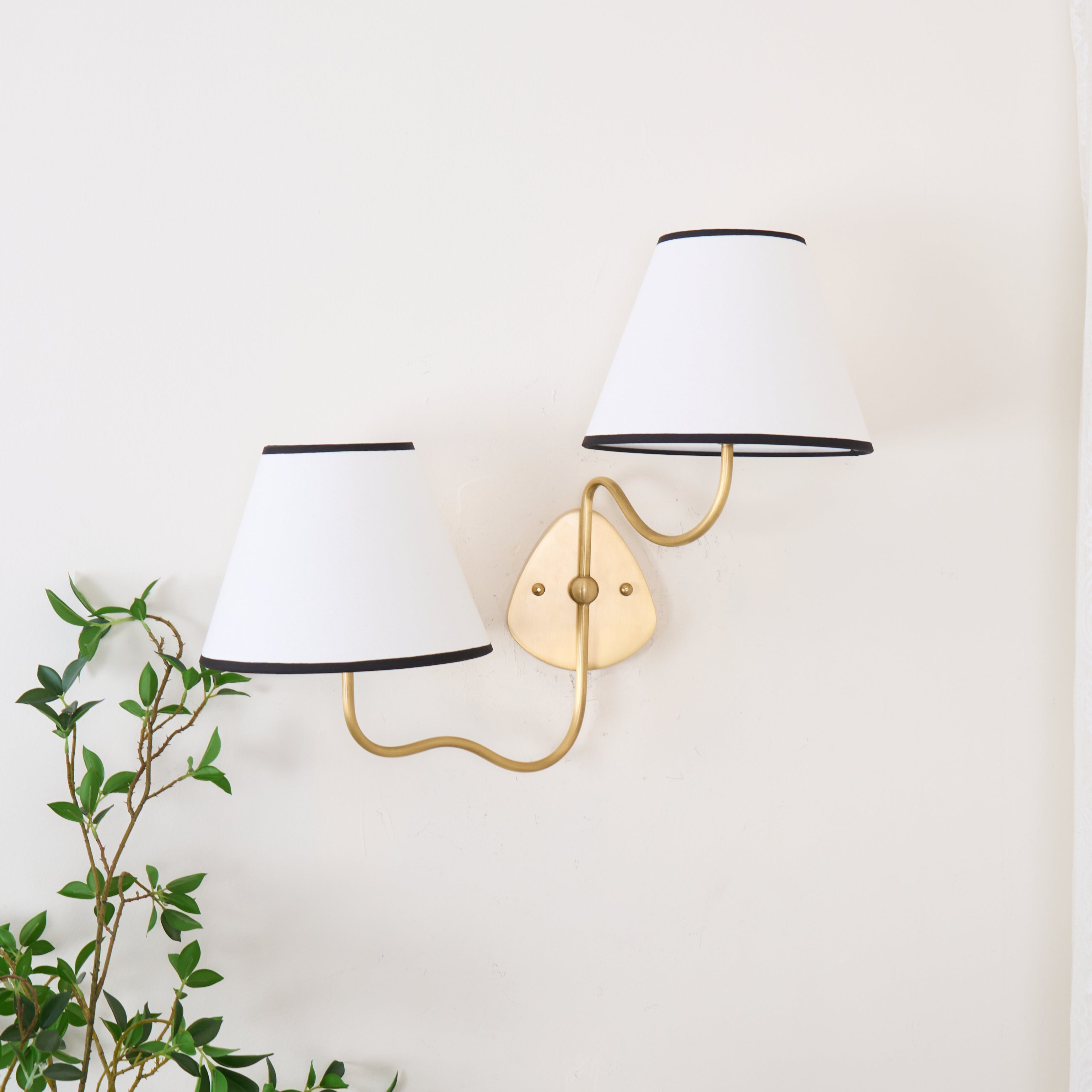 Evynor Applique Murale Laiton Tissu Industriel Vintage