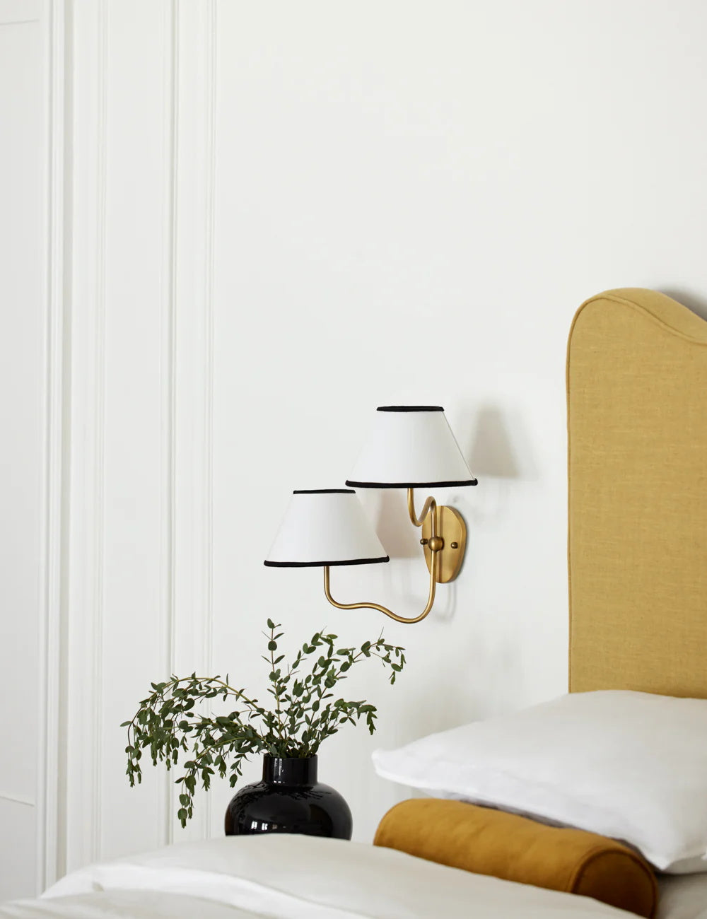 Evynor Applique Murale Laiton Tissu Industriel Vintage