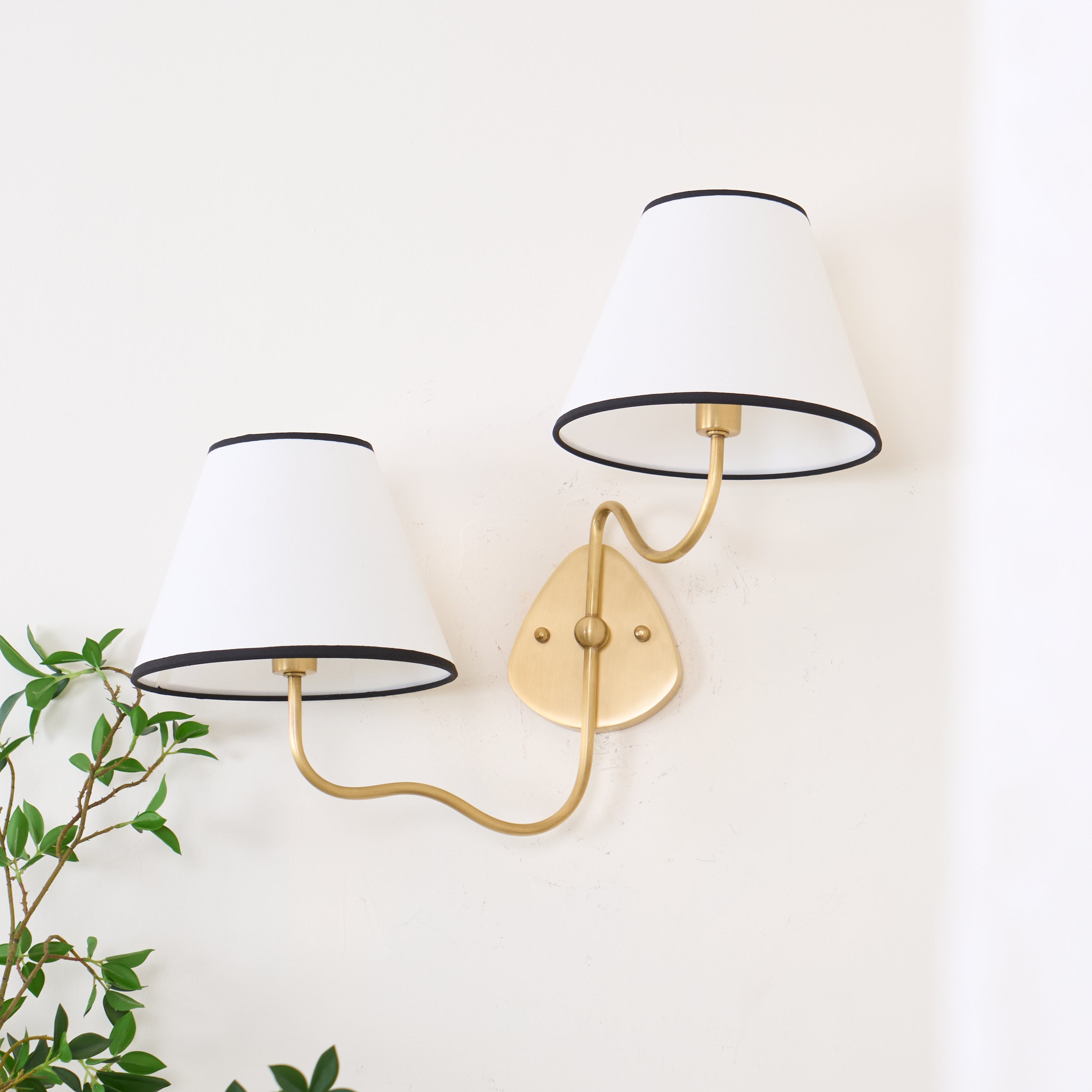 Evynor Applique Murale Laiton Tissu Industriel Vintage