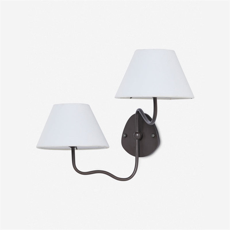 Evynor Applique Murale Laiton Tissu Industriel Vintage