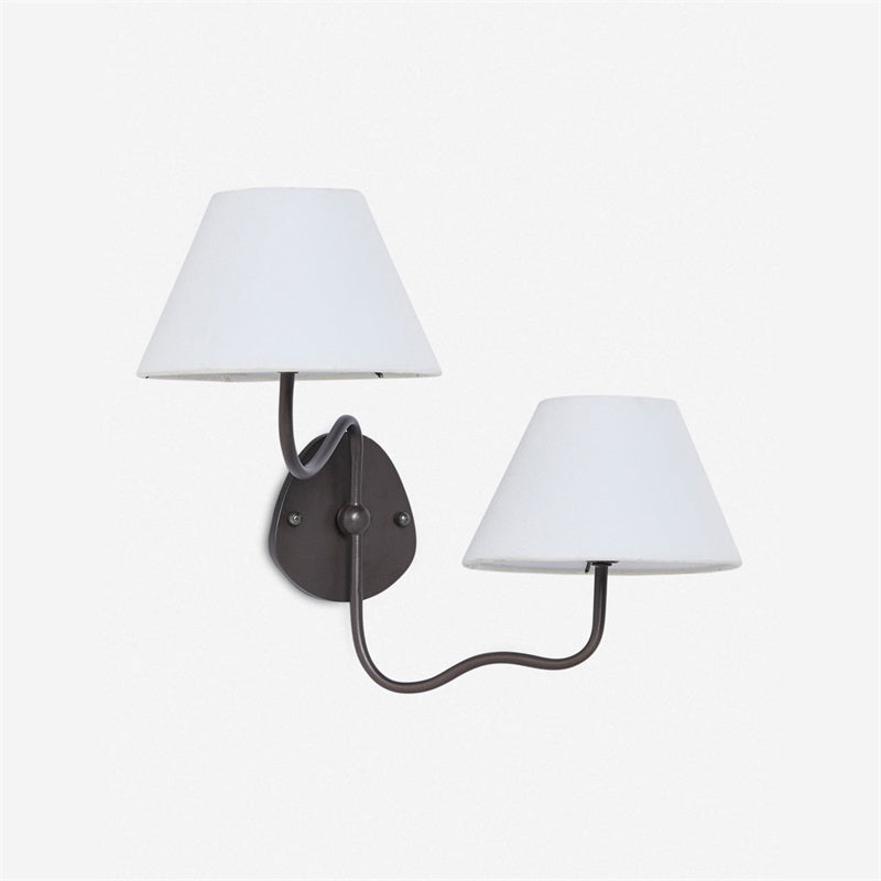 Evynor Applique Murale Laiton Tissu Industriel Vintage