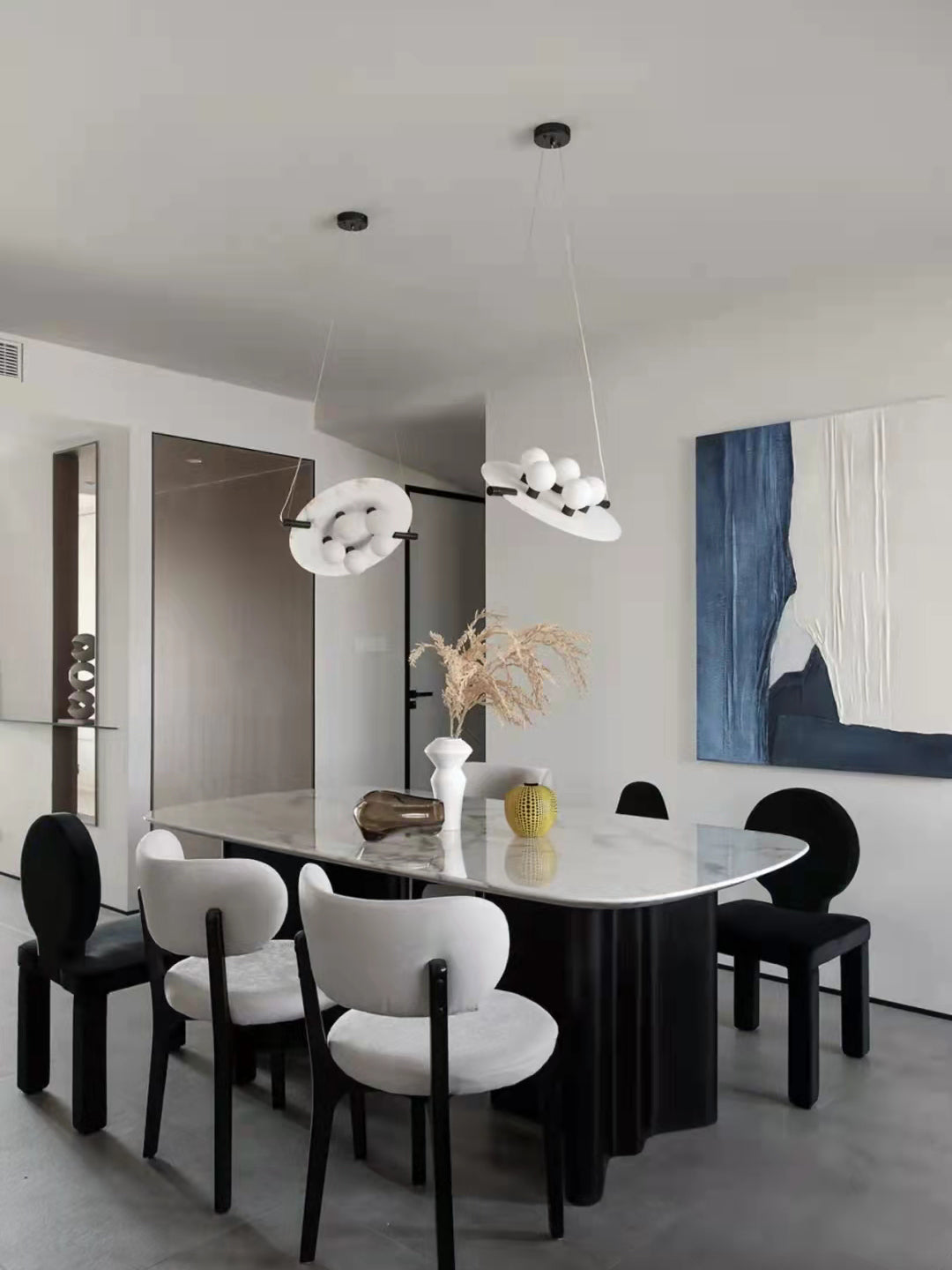 Vasila Suspension Métal Albâtre Luxe Postmoderne
