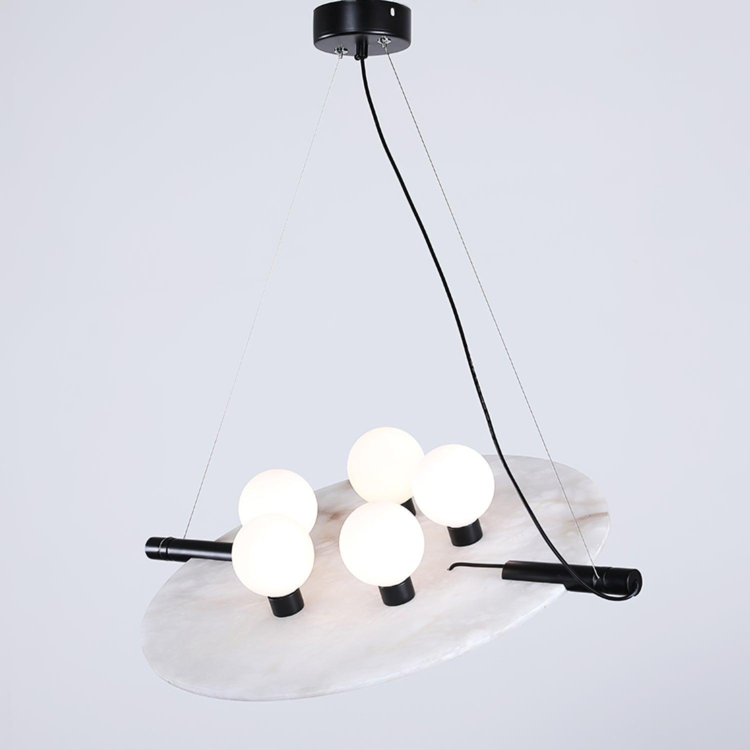 Imirila Disque Forme Verre Pendentif Lumière