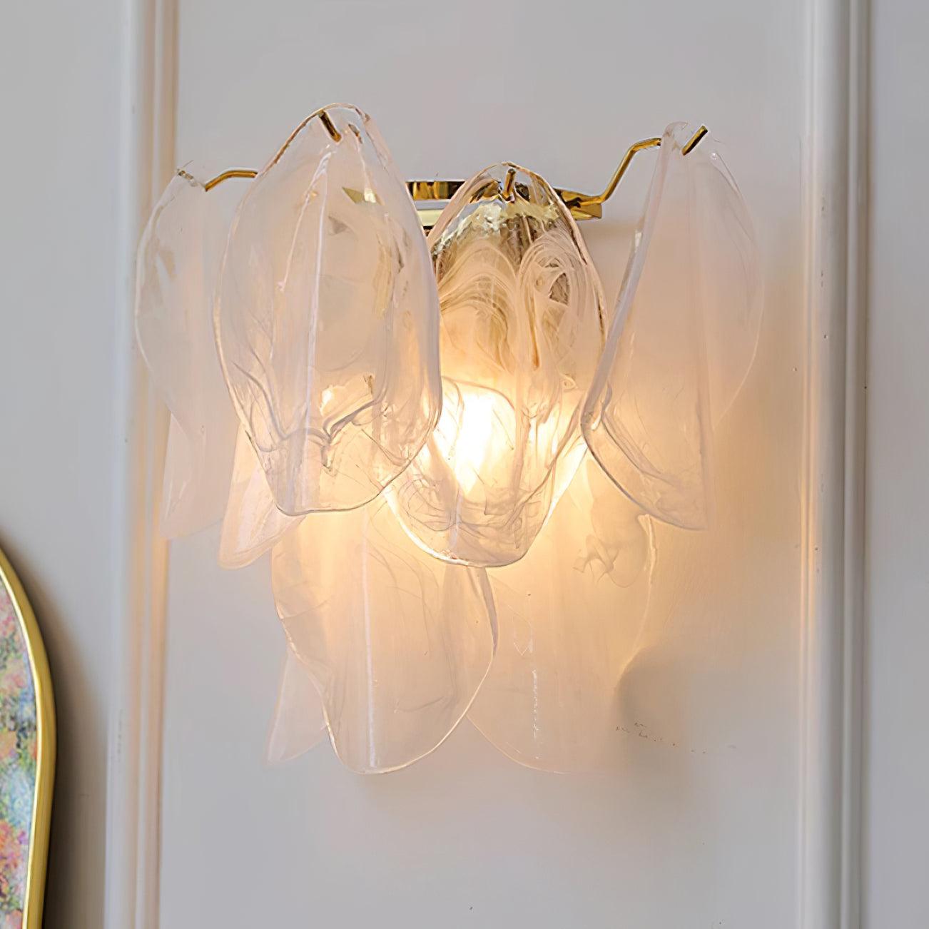 Evelo Lustra Applique Murale Verre Pétale