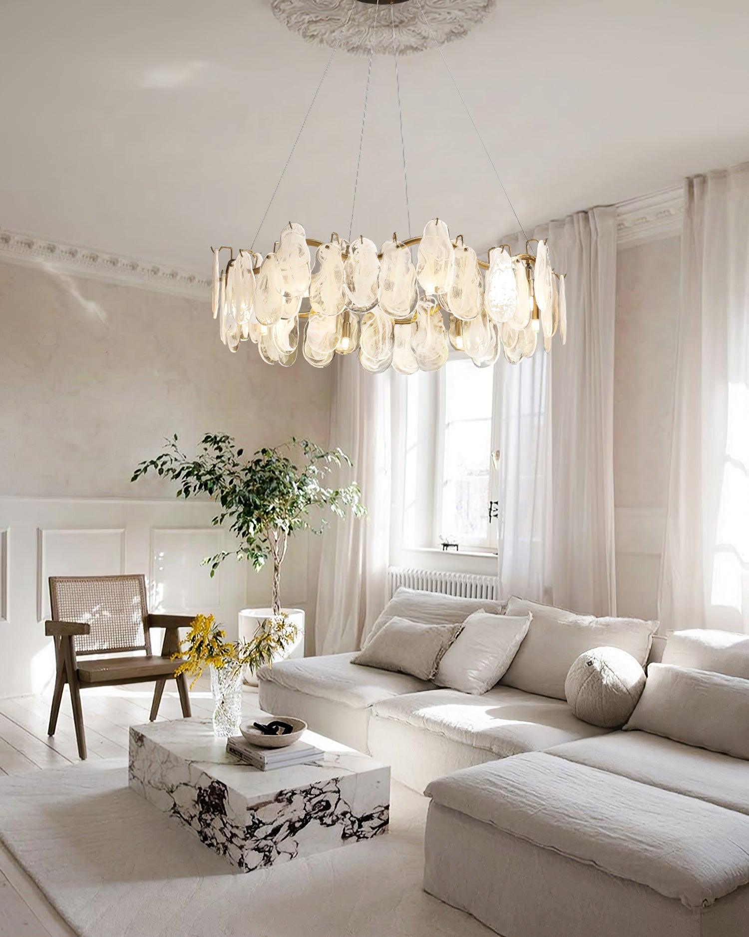 Lustra Lustre Panneaux en Verre Nuage