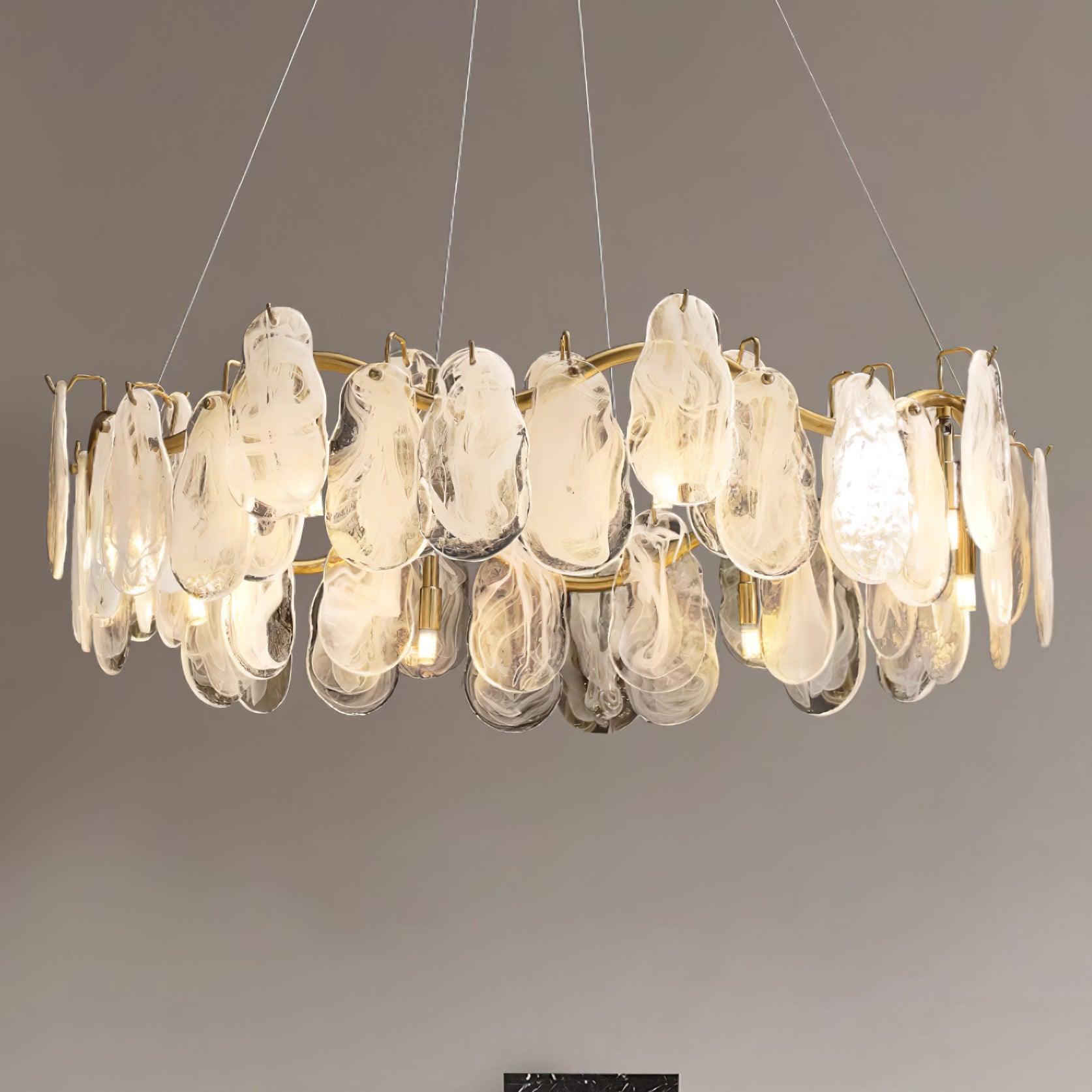 Lustra Lustre Panneaux en Verre Nuage