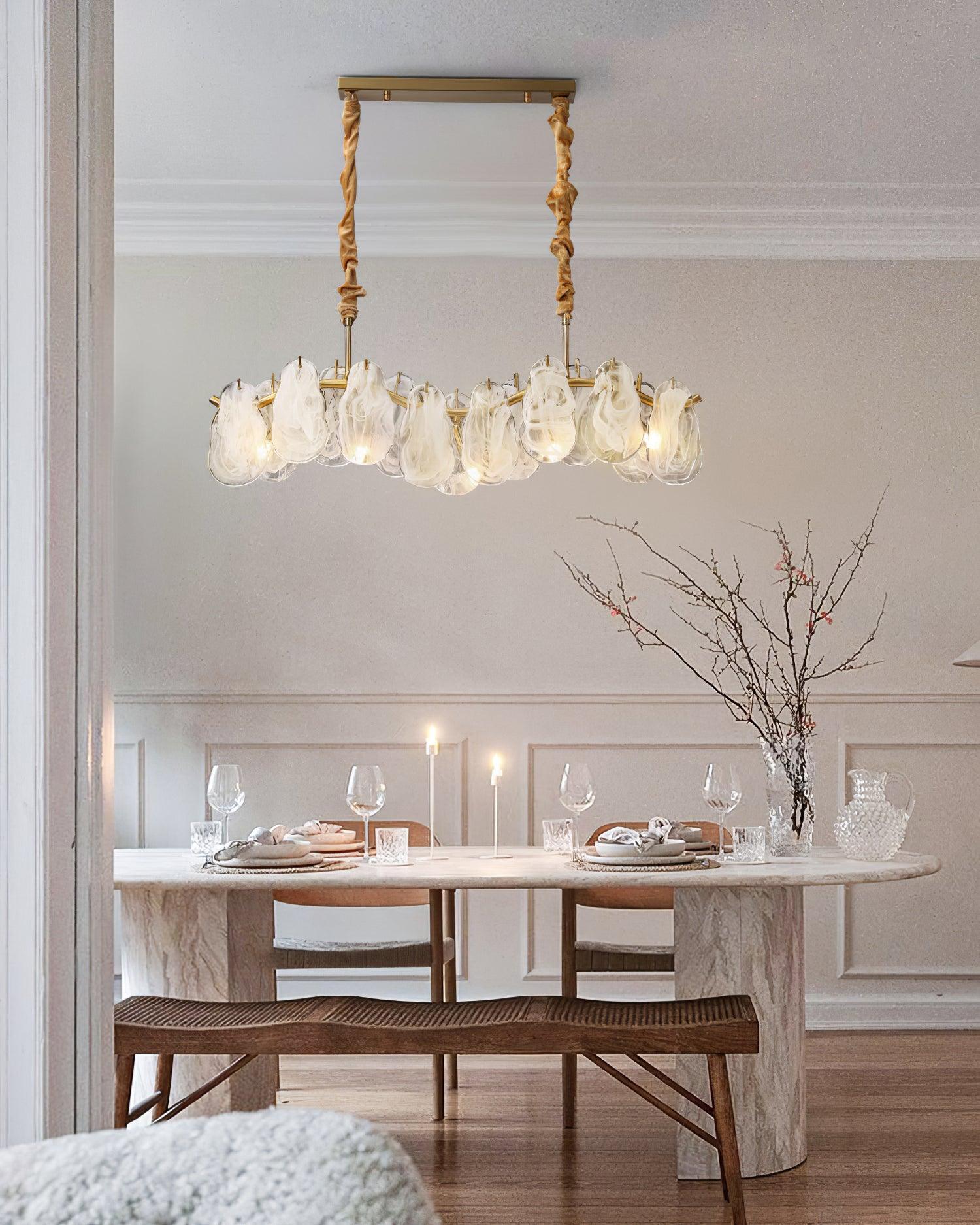 Lustra Lustre Panneaux en Verre Nuage