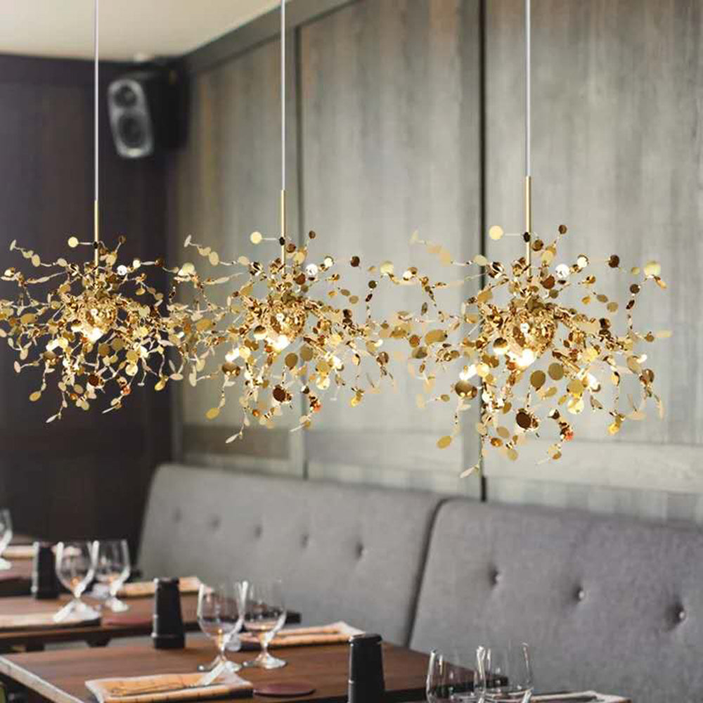 Ovela Suspension Divergence Inhabituelle. Acier Inoxydable. Or/Argent. Salle à Manger/Salon