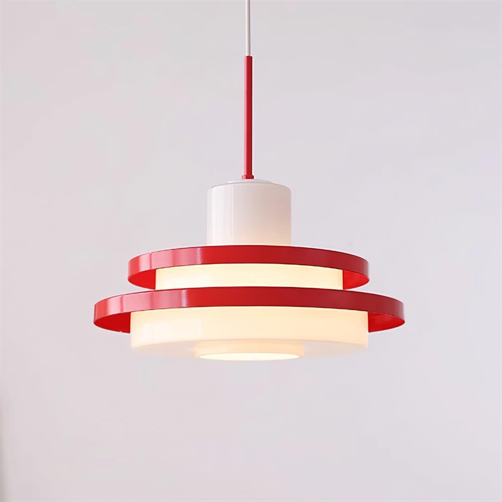 Eviso Lustra Lampe Suspendue Rouge Blanche
