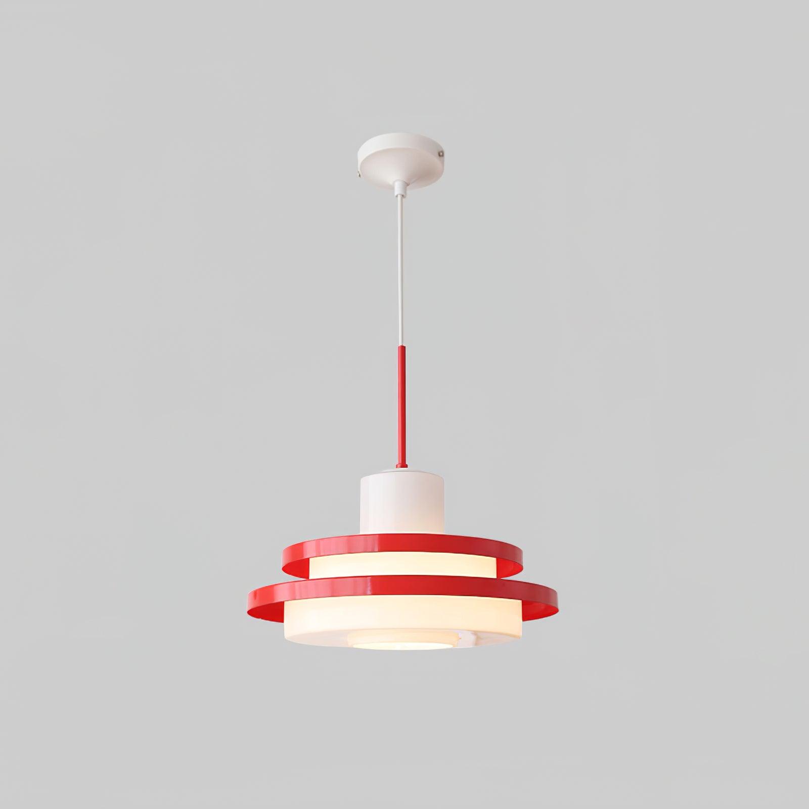 Eviso Lustra Lampe Suspendue Rouge Blanche