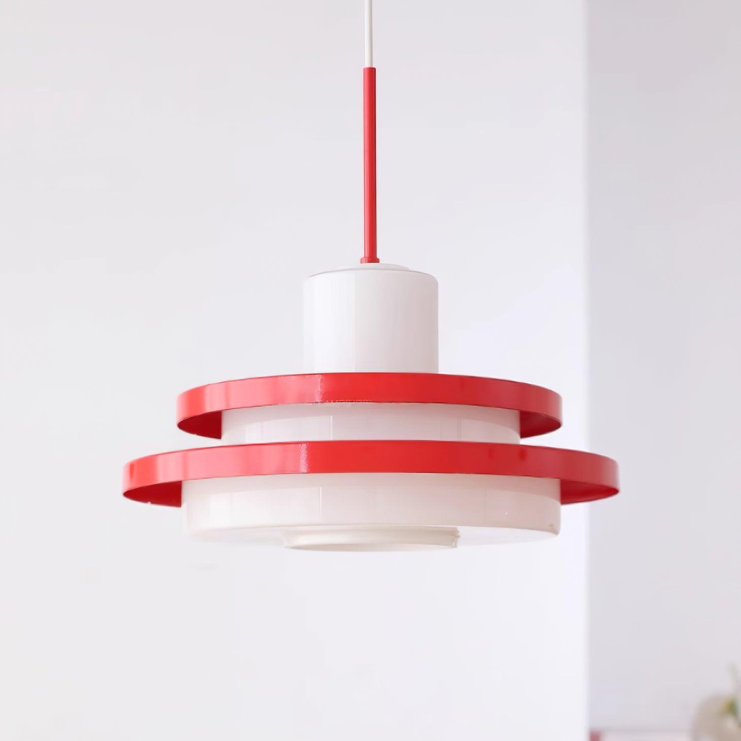 Eviso Lustra Lampe Suspendue Rouge Blanche