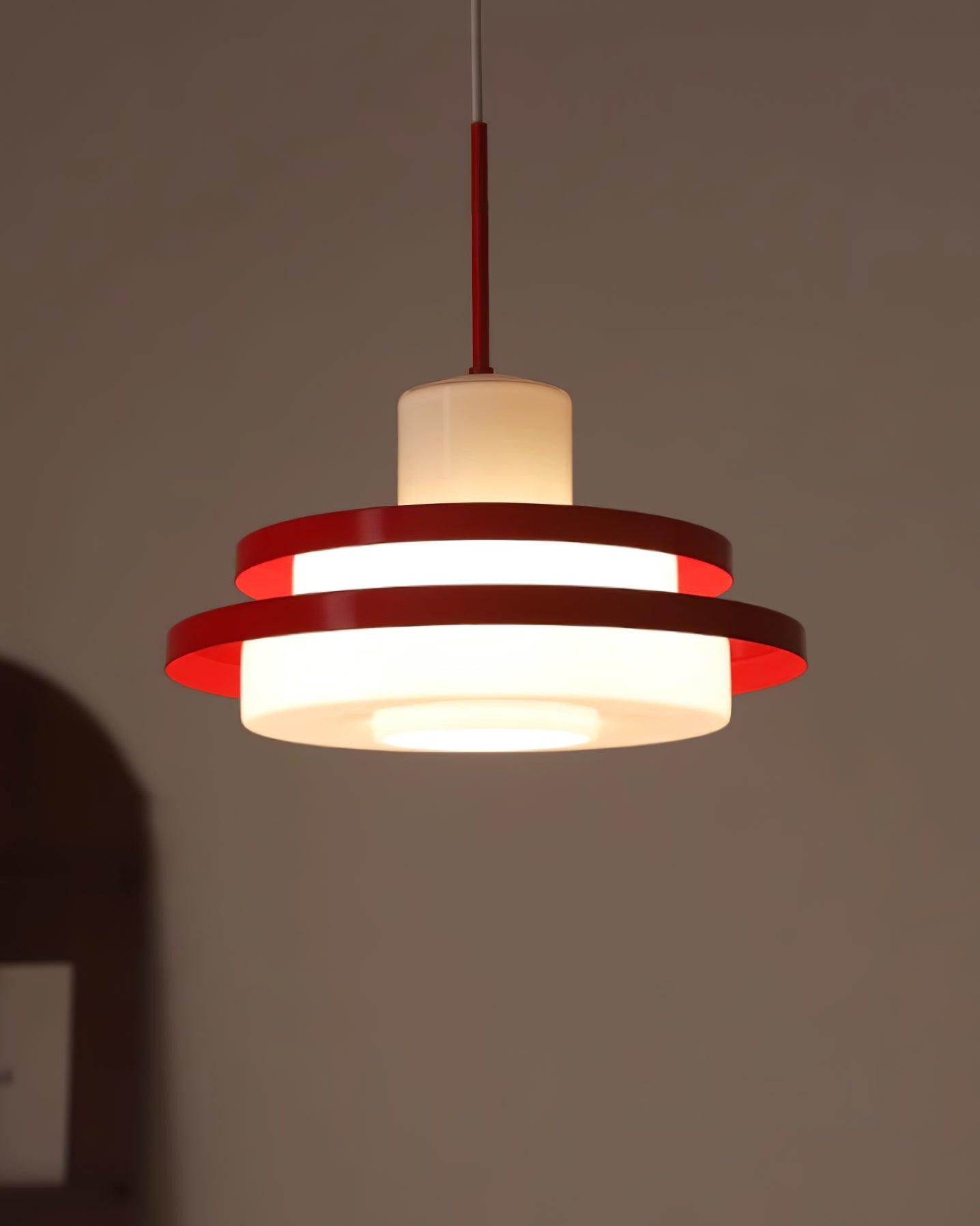 Eviso Lustra Lampe Suspendue Rouge Blanche
