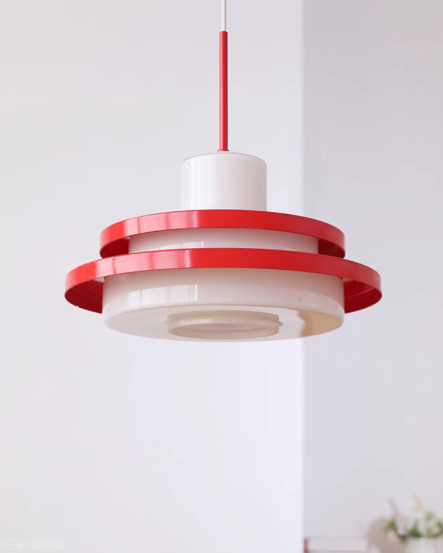 Eviso Lustra Lampe Suspendue Rouge Blanche