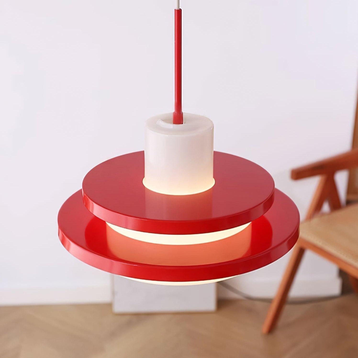 Eviso Lustra Lampe Suspendue Rouge Blanche