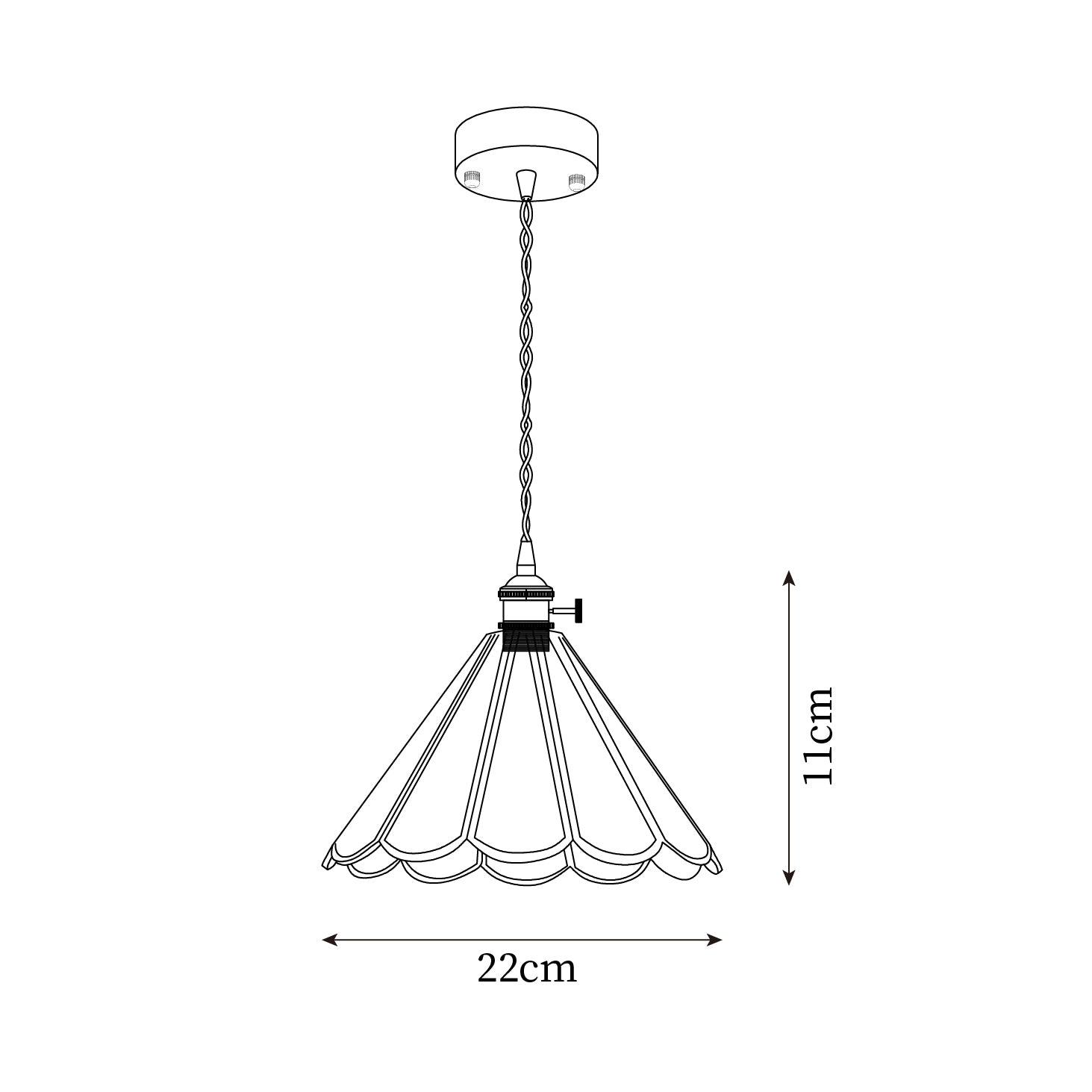 Lione Suspension en vitrail rose