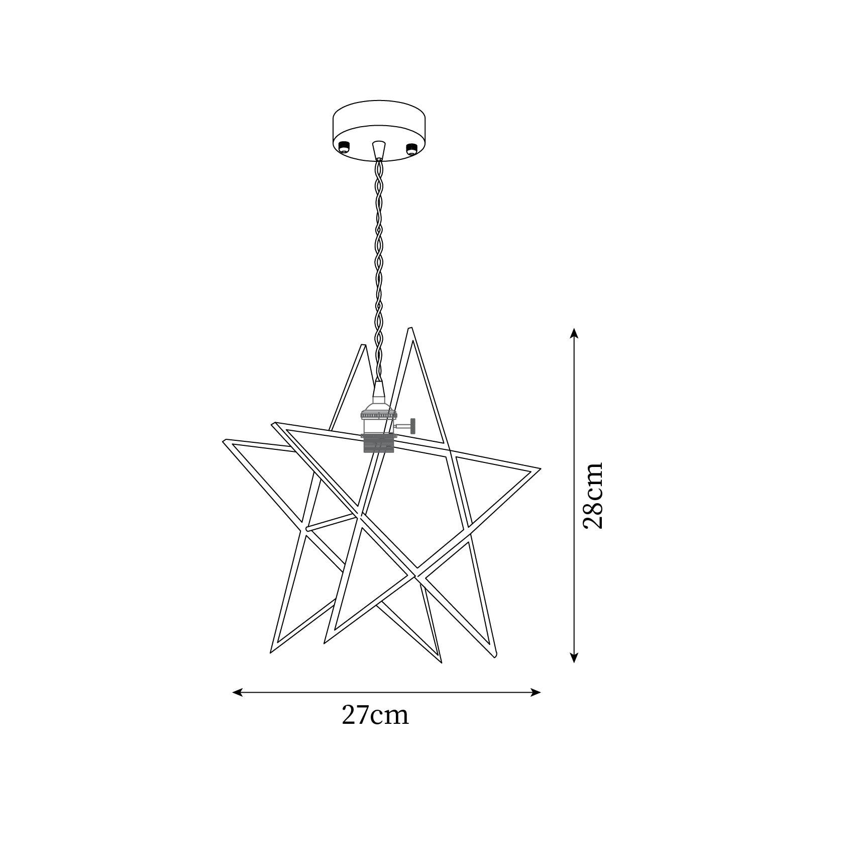 Lione Suspension en vitrail rose