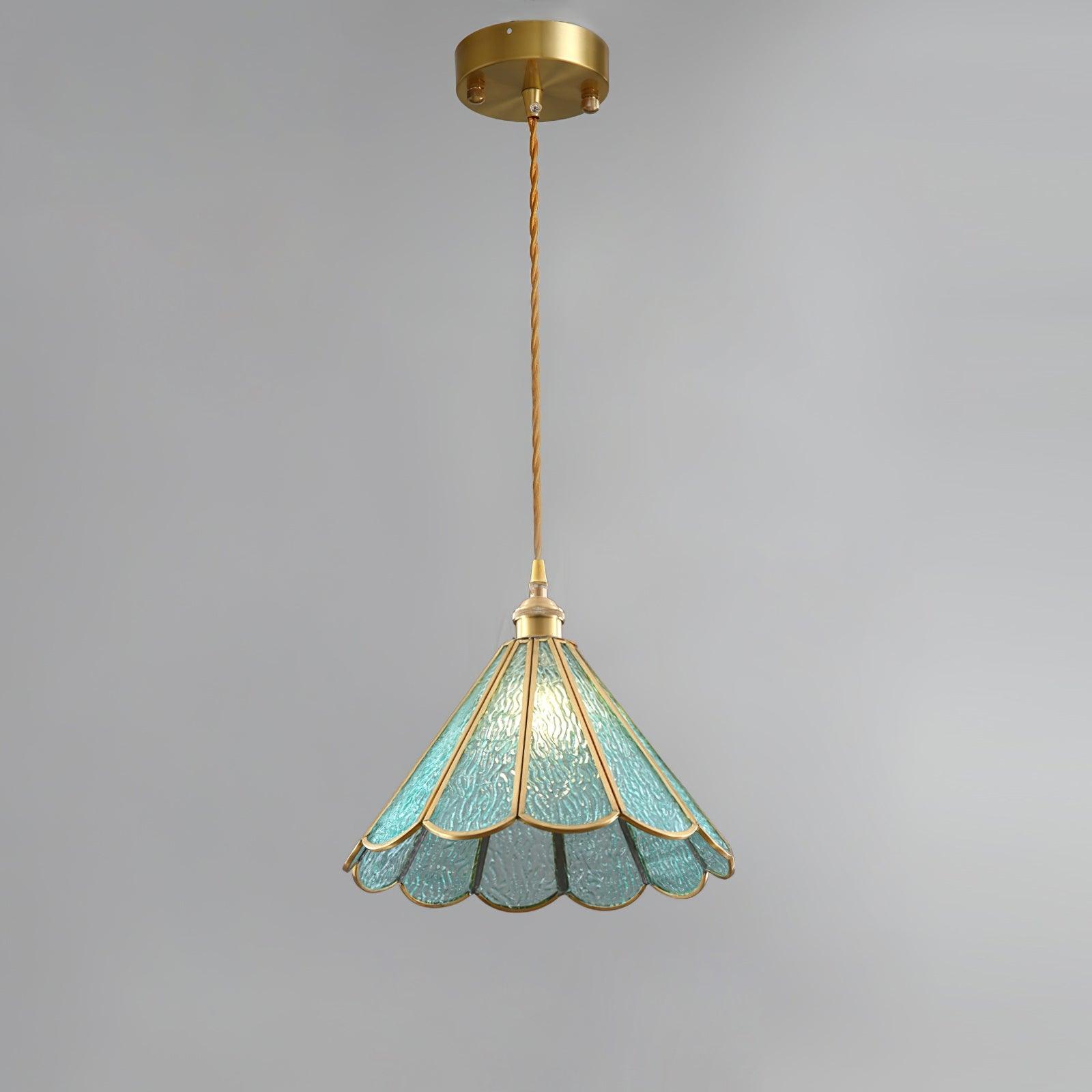 Lione Suspension en vitrail rose