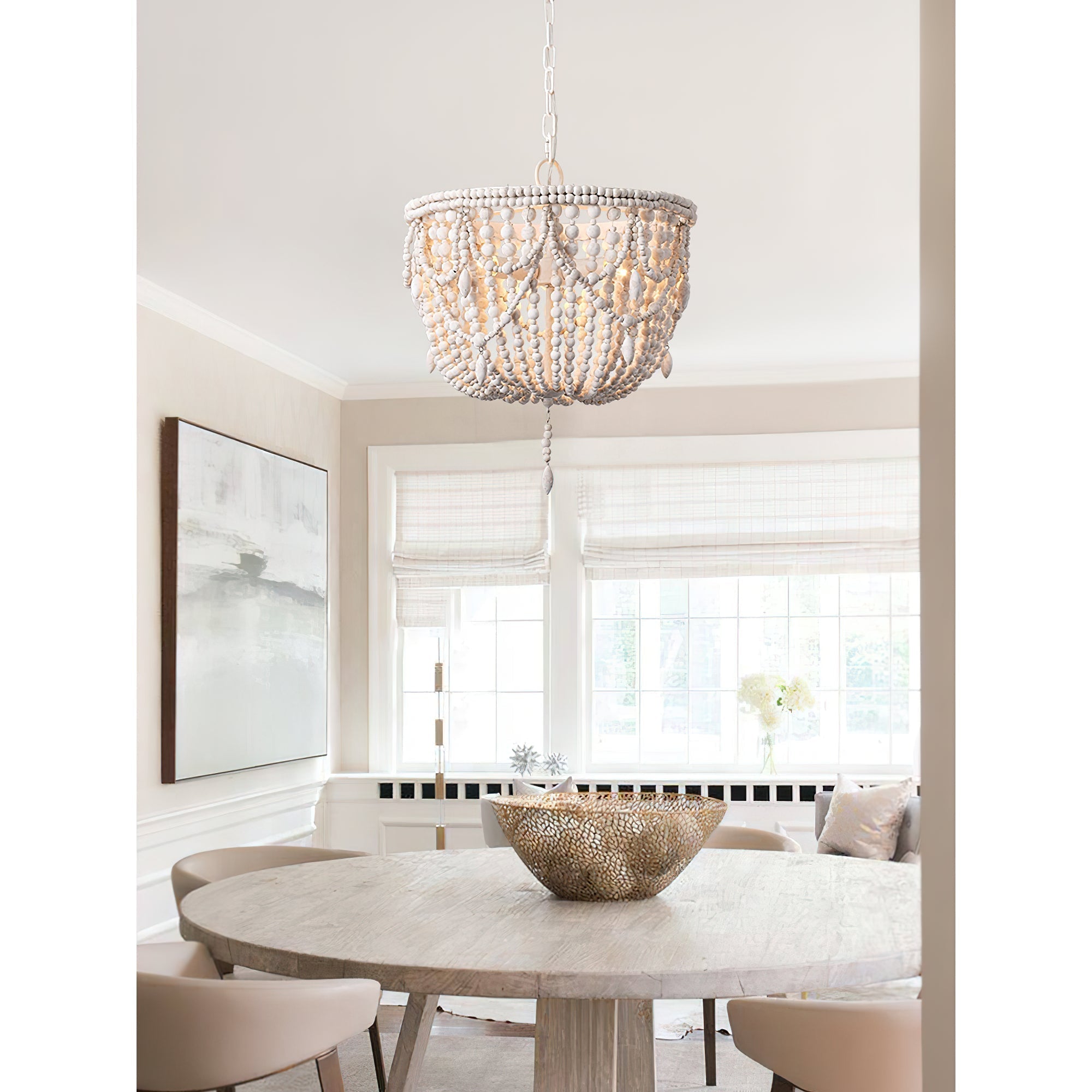 Arsilion Lustre Bois Métal Luxe Postmoderne