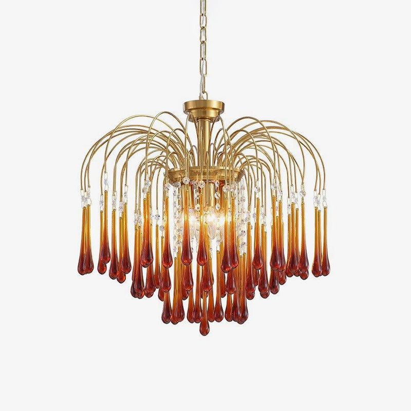 Lustra Lustre Bras Dorés et Cristal