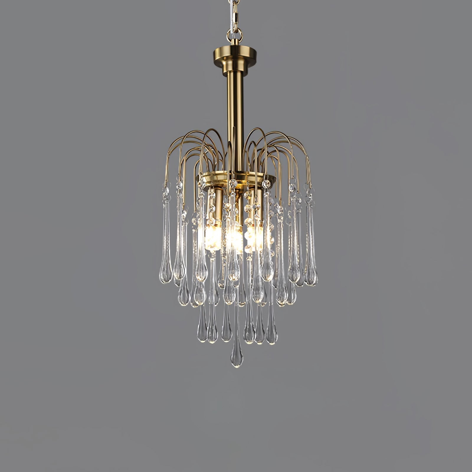 Lustra Lustre Bras Dorés et Cristal