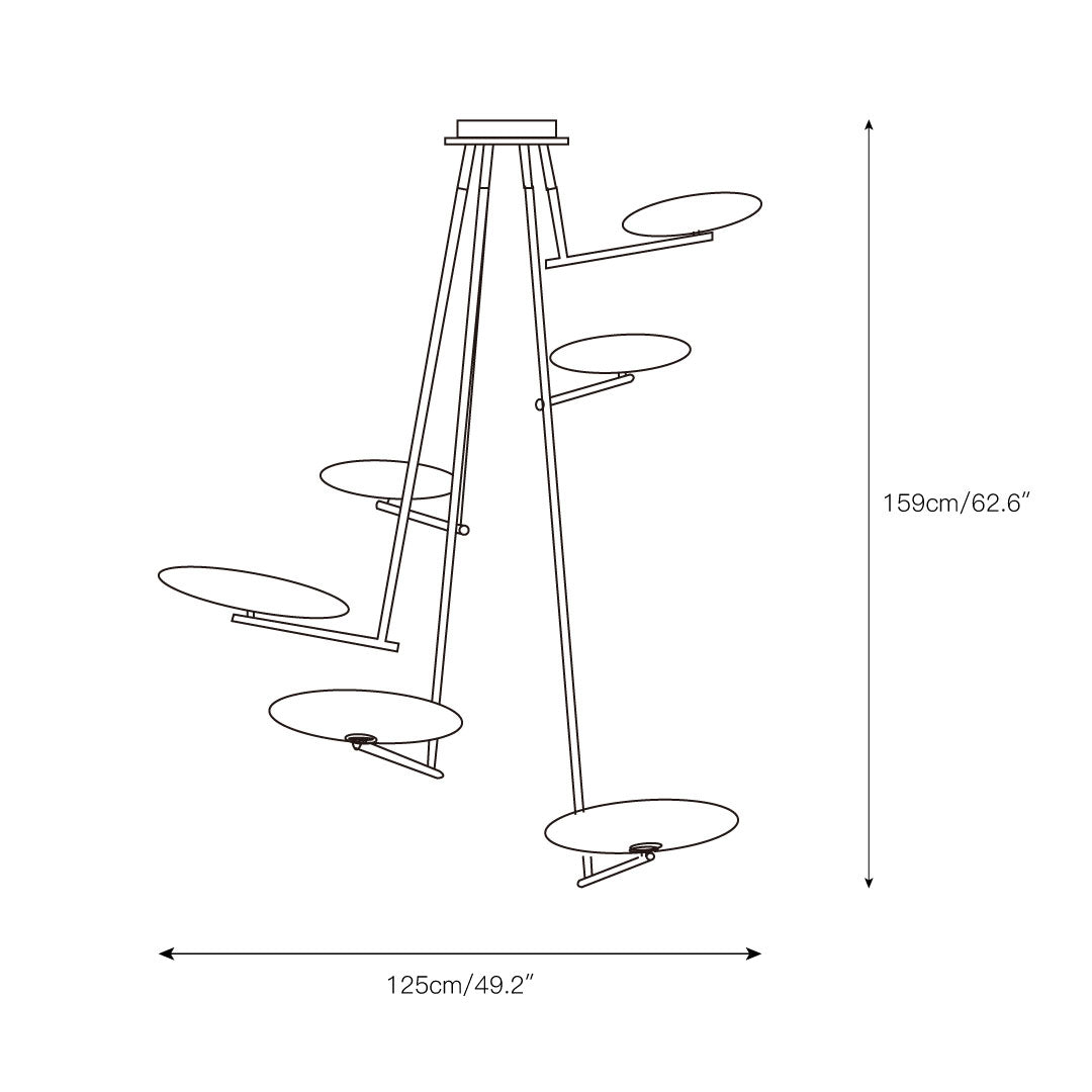 Umirarae Lampe de Plafond en Laiton et Verre Créativité Individuelle