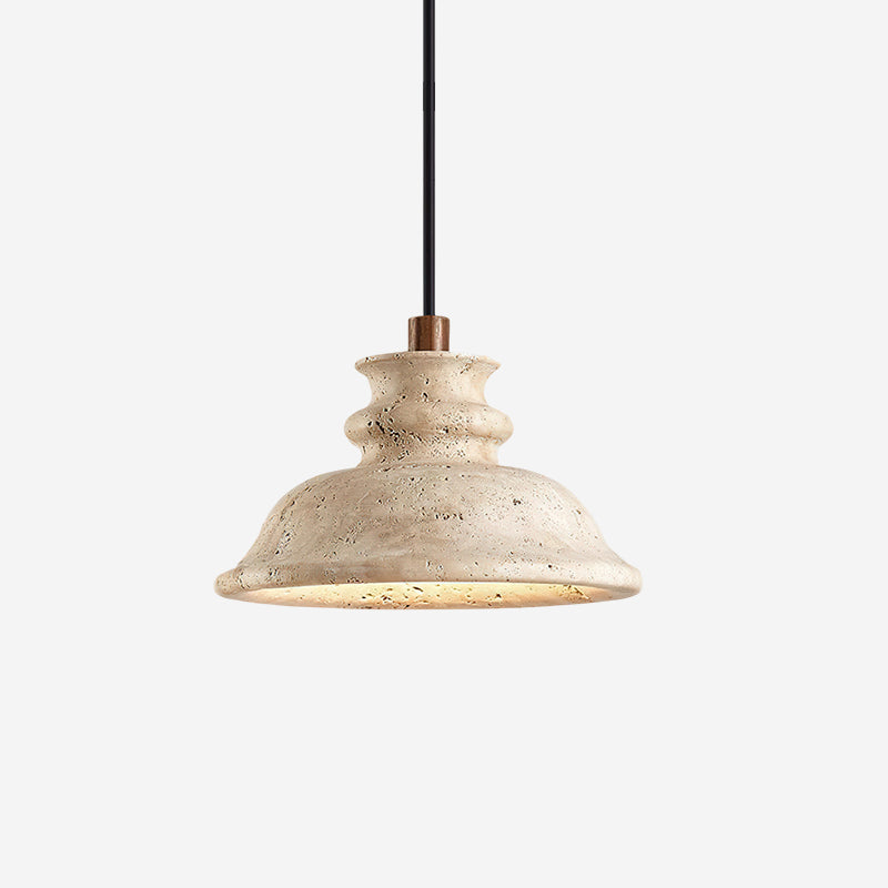 Ritta Suspension Abat-jour Travertin Sculpté