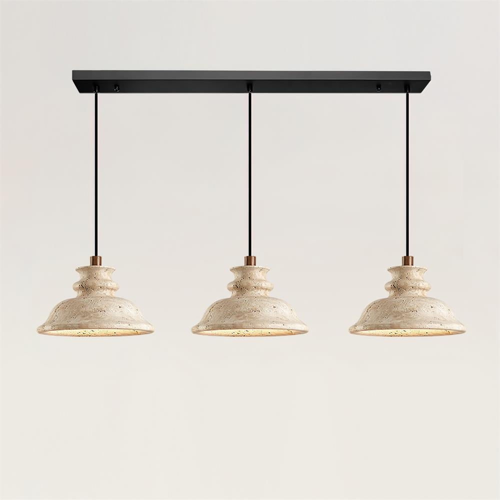 Ritta Suspension Abat-jour Travertin Sculpté