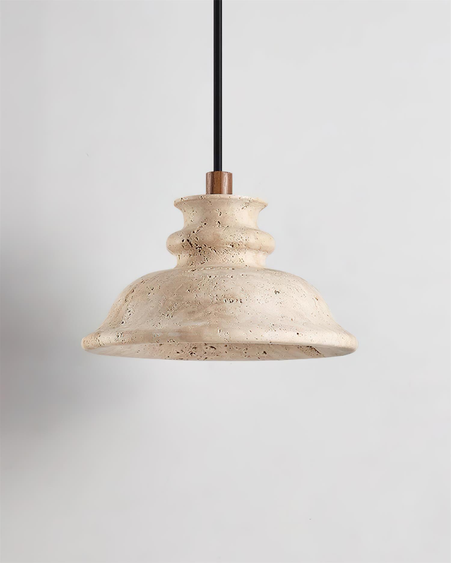 Ritta Suspension Abat-jour Travertin Sculpté