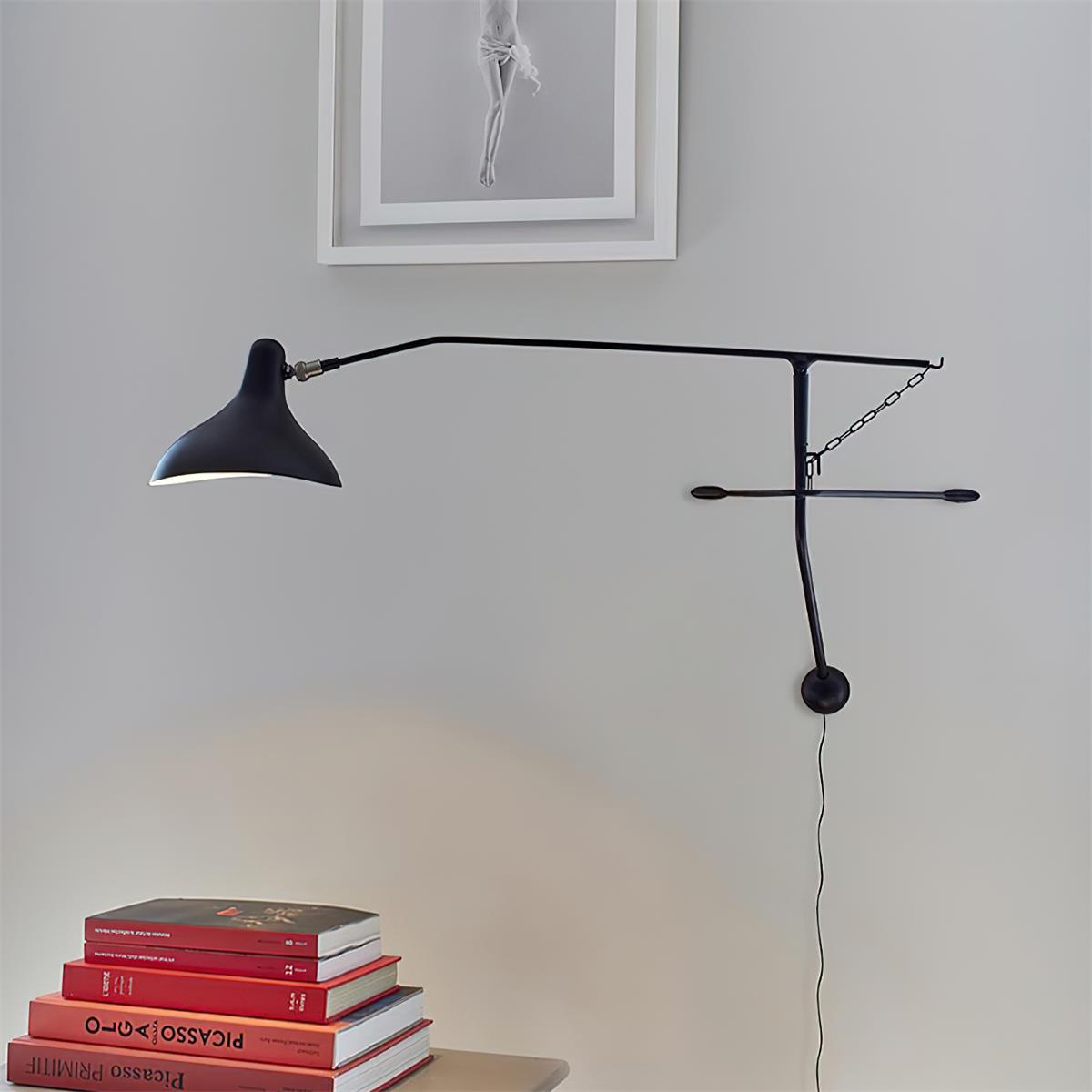 Wall Lamp Applique Industrielle à Bras Pivotant Réglable