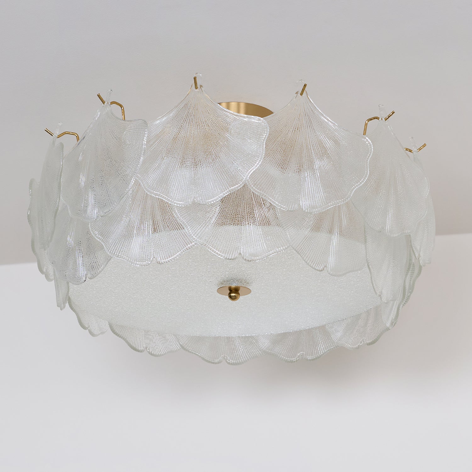 Maple Lampe de Plafond en Verre Cluster de Feuilles