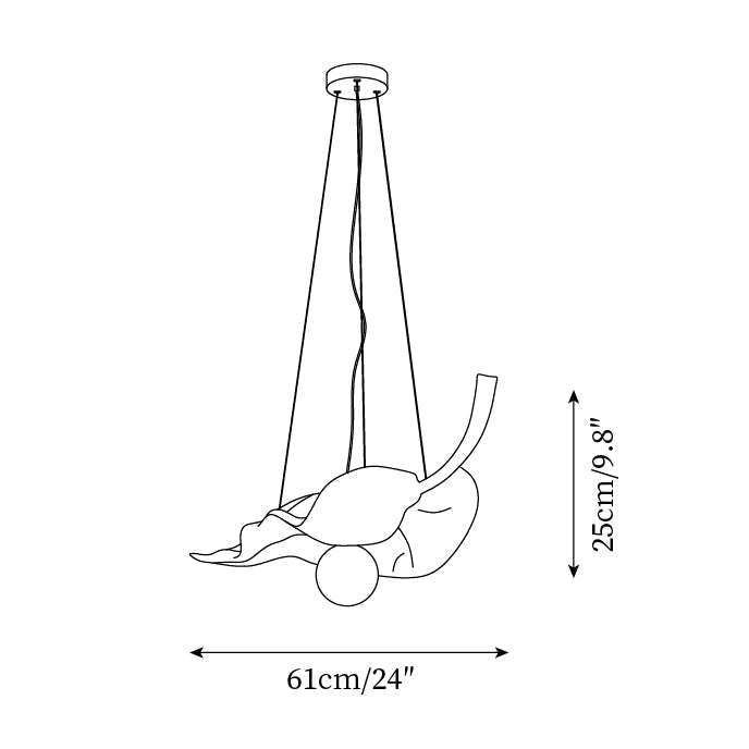 Maple Leaf Suspension Résine Organique Élégance