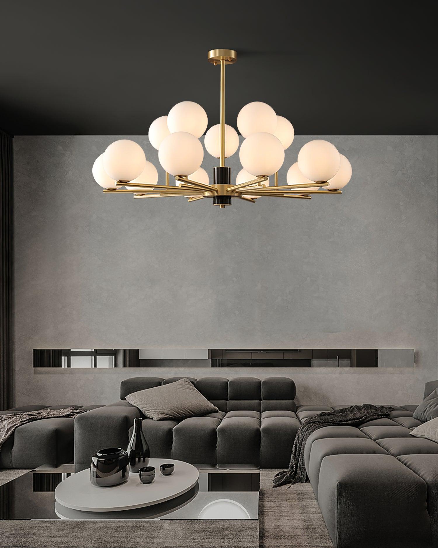 Covynel Lustre en Laiton Mi-Siècle