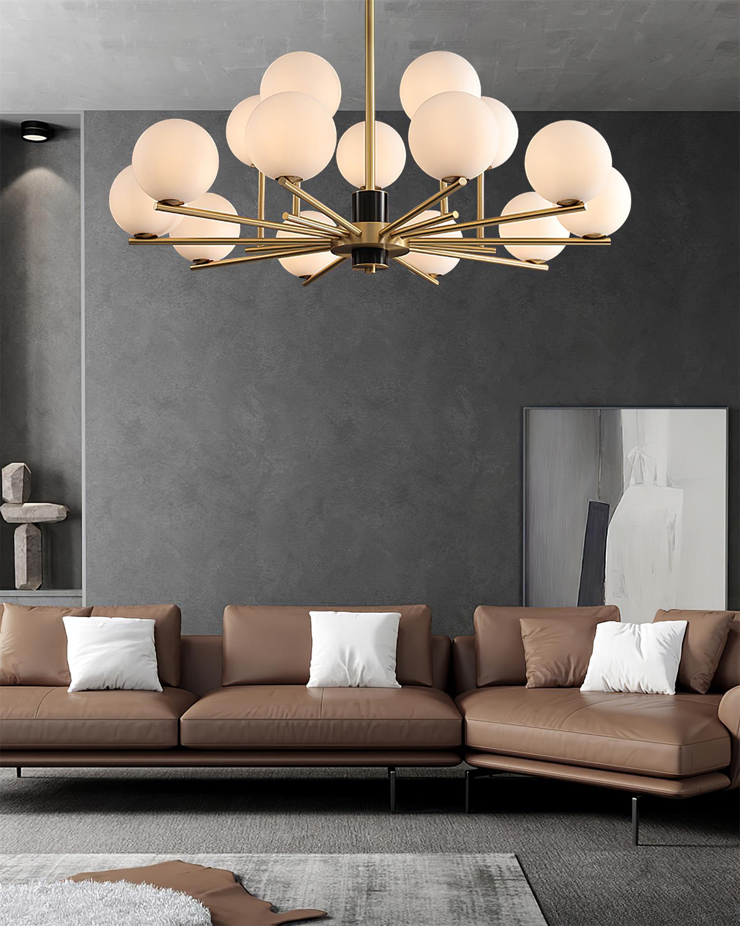 Covynel Lustre en Laiton Mi-Siècle