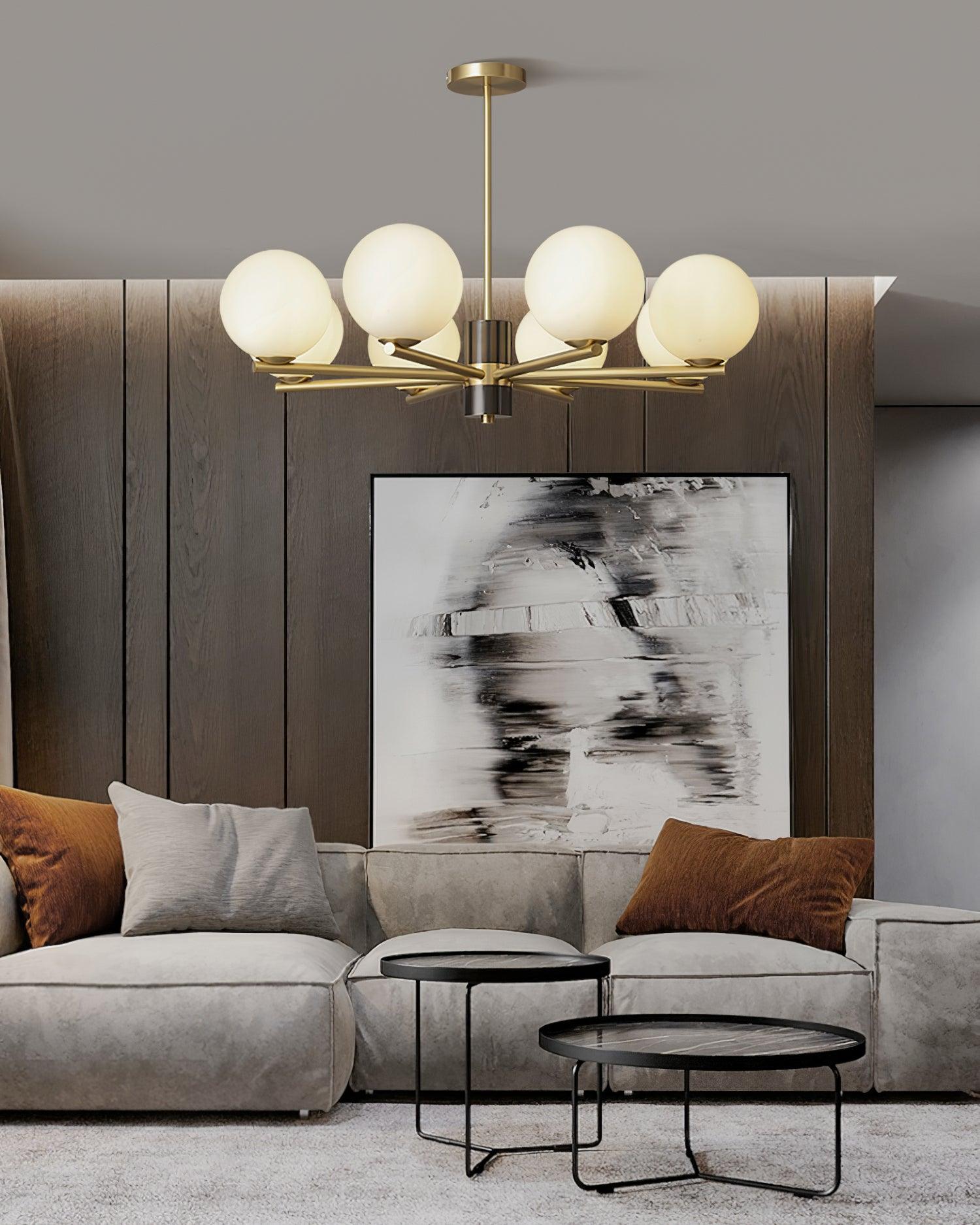 Covynel Lustre en Laiton Mi-Siècle