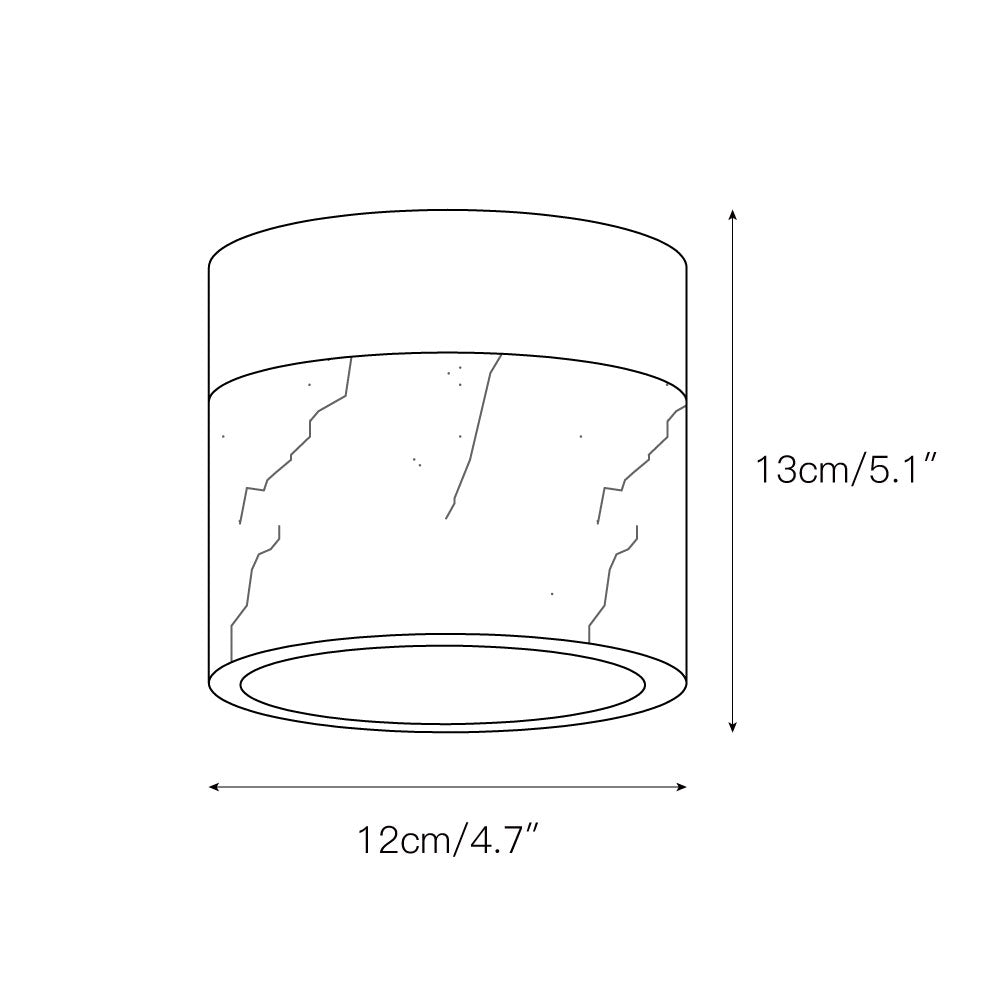Ivinir Lampe De Plafond Ronde Marbre Minimaliste Moderne
