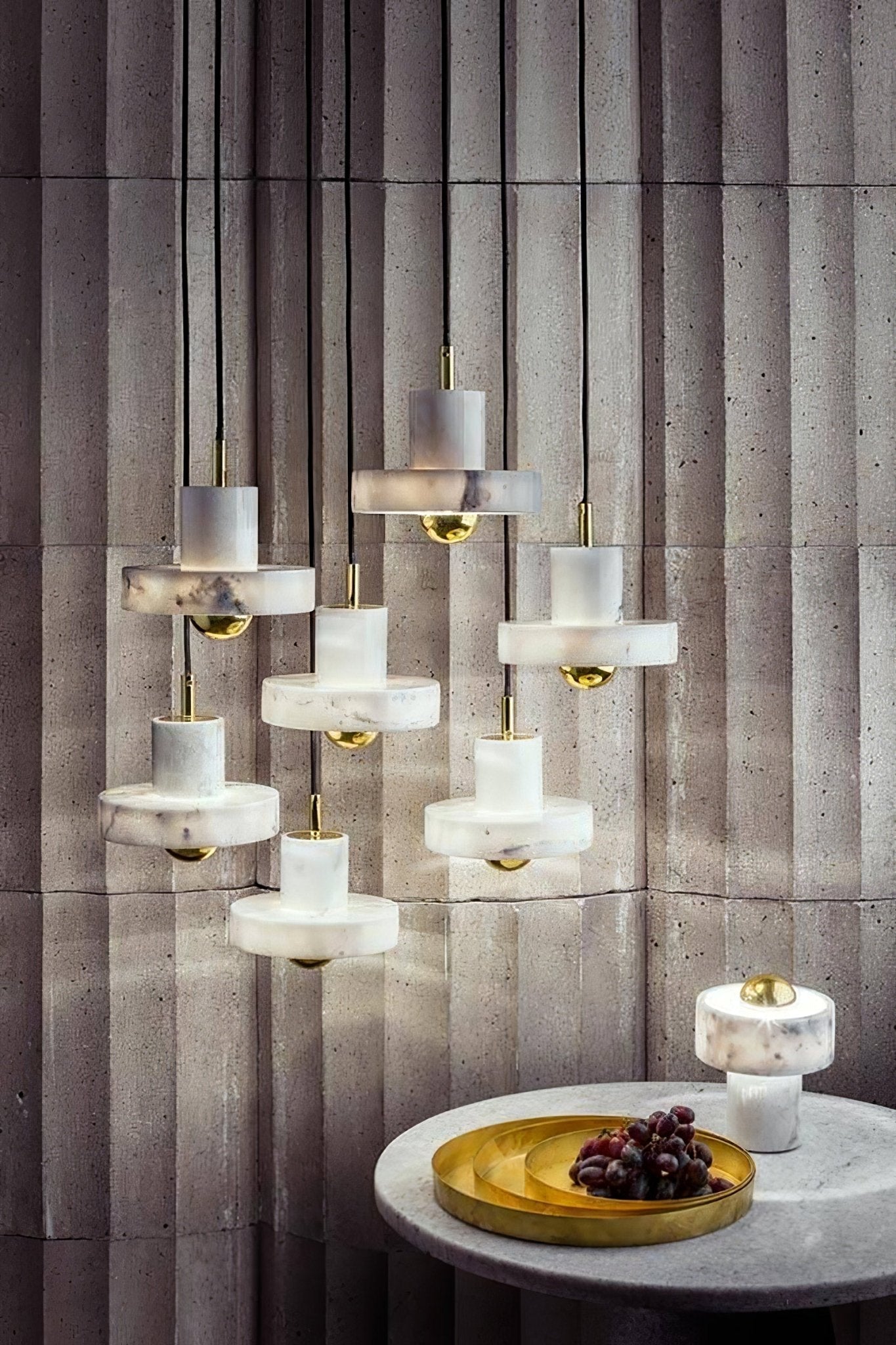 Cunorora Premium Nordic Art Aura Marbre Pendentif Lampe