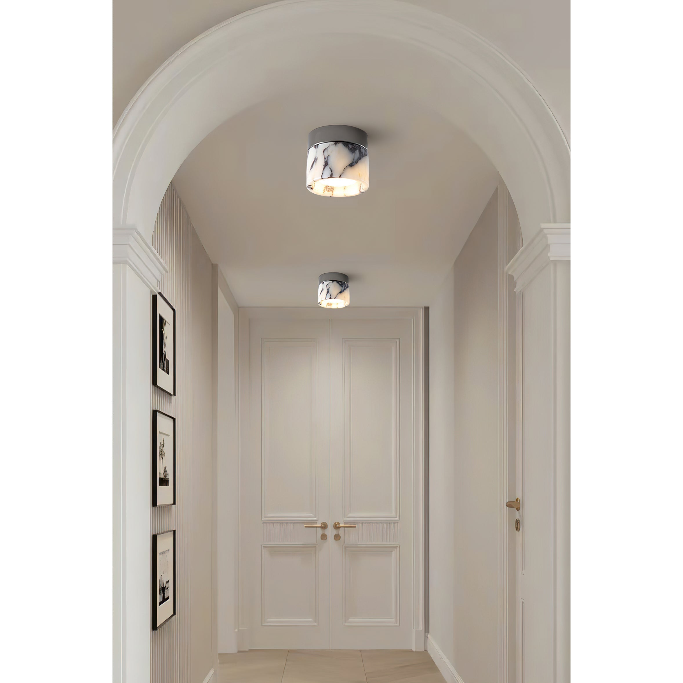Ivinir Lampe De Plafond Ronde Marbre Minimaliste Moderne