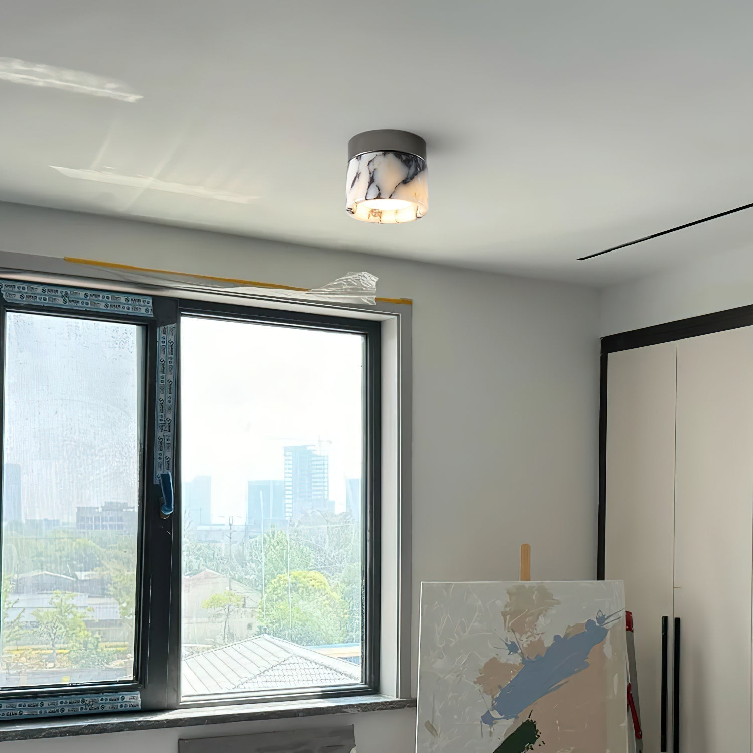 Ivinir Lampe De Plafond Ronde Marbre Minimaliste Moderne