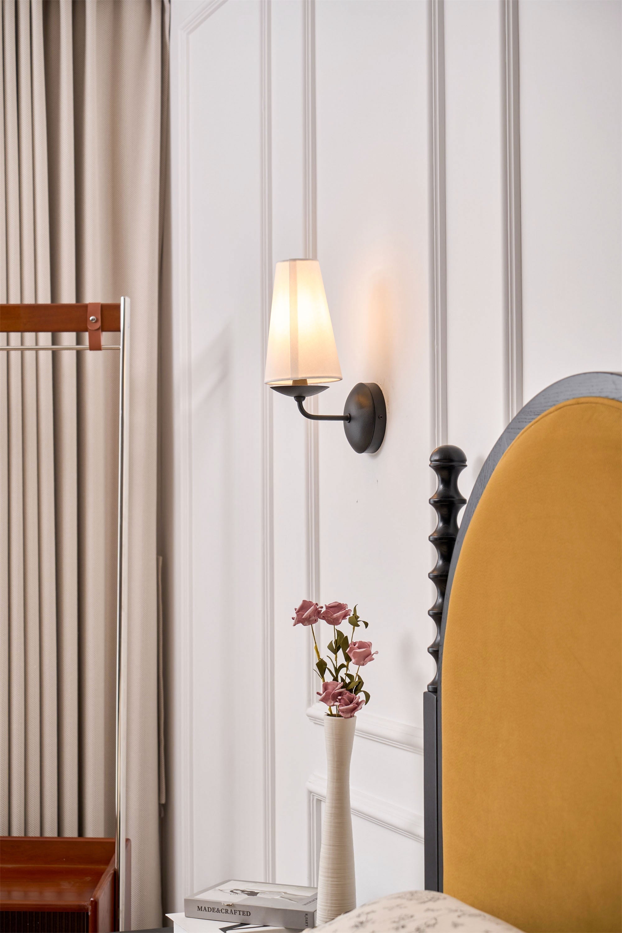 Avraee Applique Murale Laiton Tissu Minimaliste Moderne