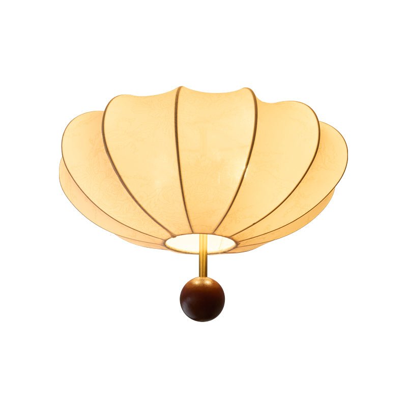 Lustra Plafonnier Bois Tissu Lanternes
