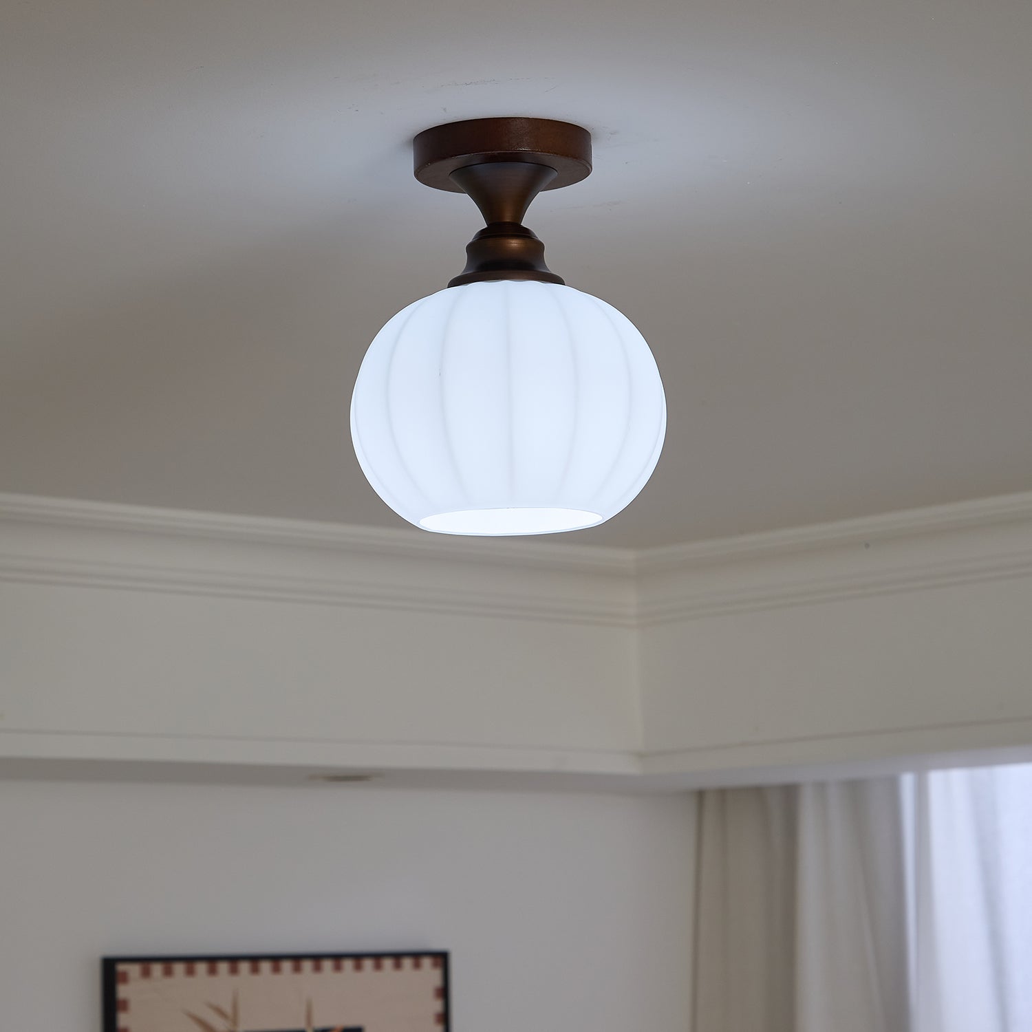 Alveneth Plafonnier en Verre Art Nordique Premium