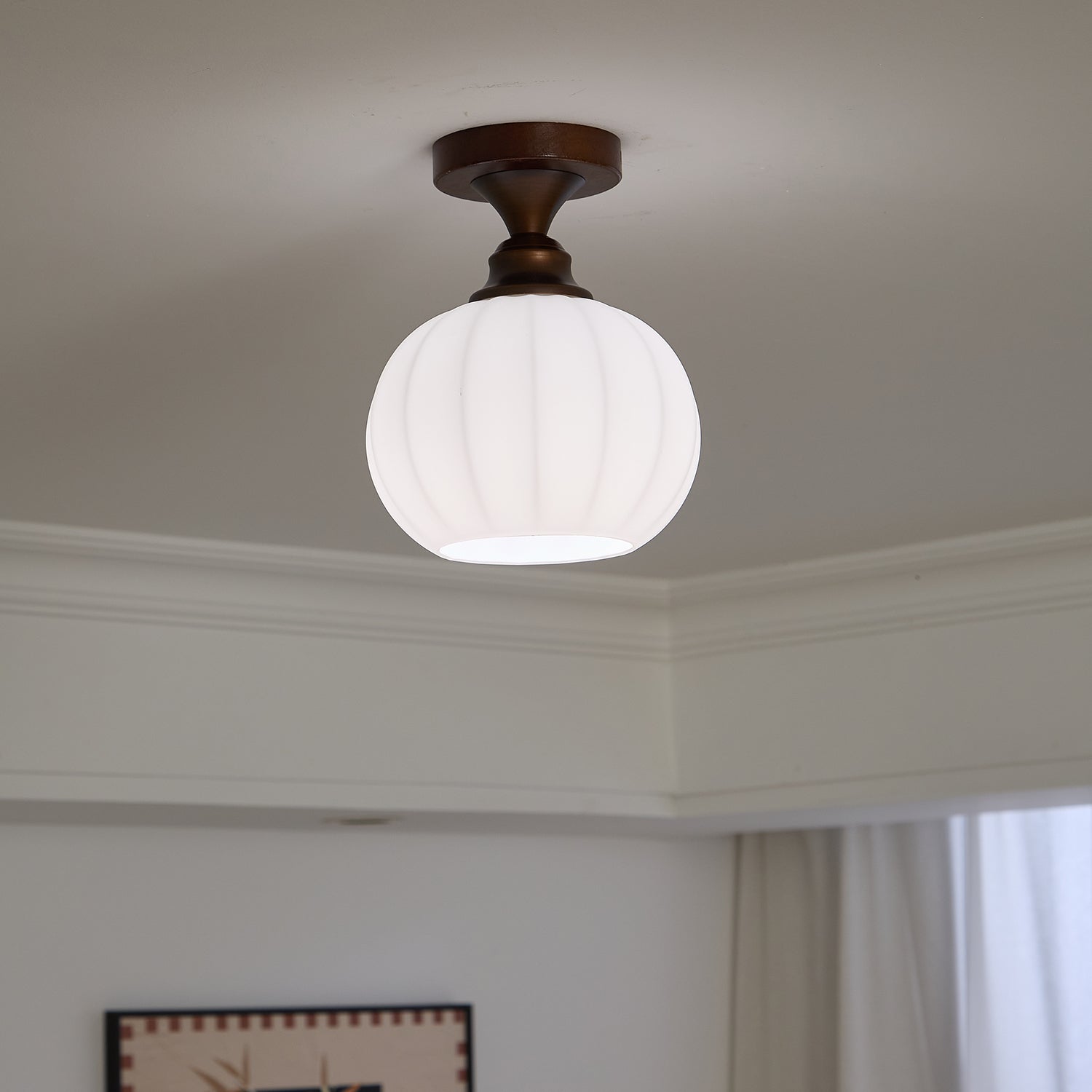 Alveneth Plafonnier en Verre Art Nordique Premium