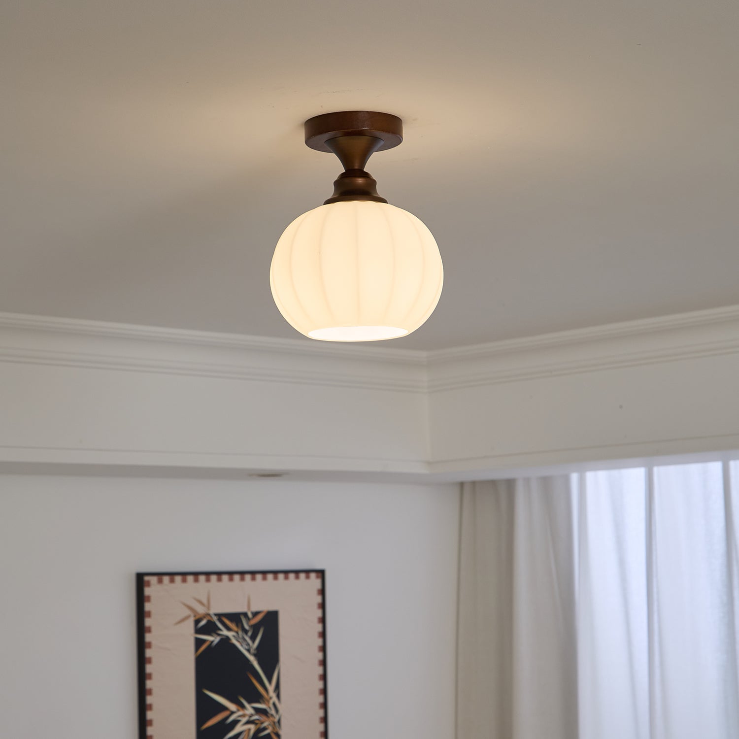Alveneth Plafonnier en Verre Art Nordique Premium