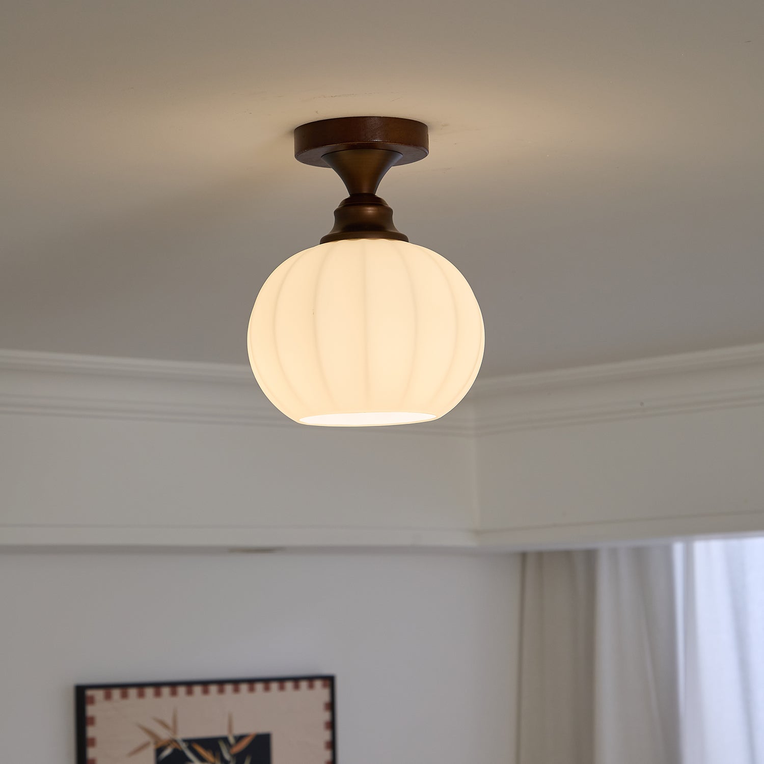 Alveneth Plafonnier en Verre Art Nordique Premium