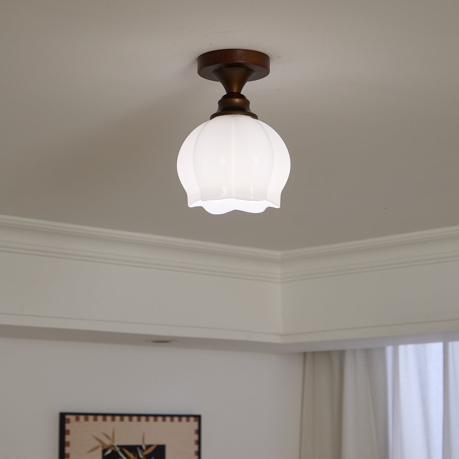 Alveneth Plafonnier en Verre Art Nordique Premium