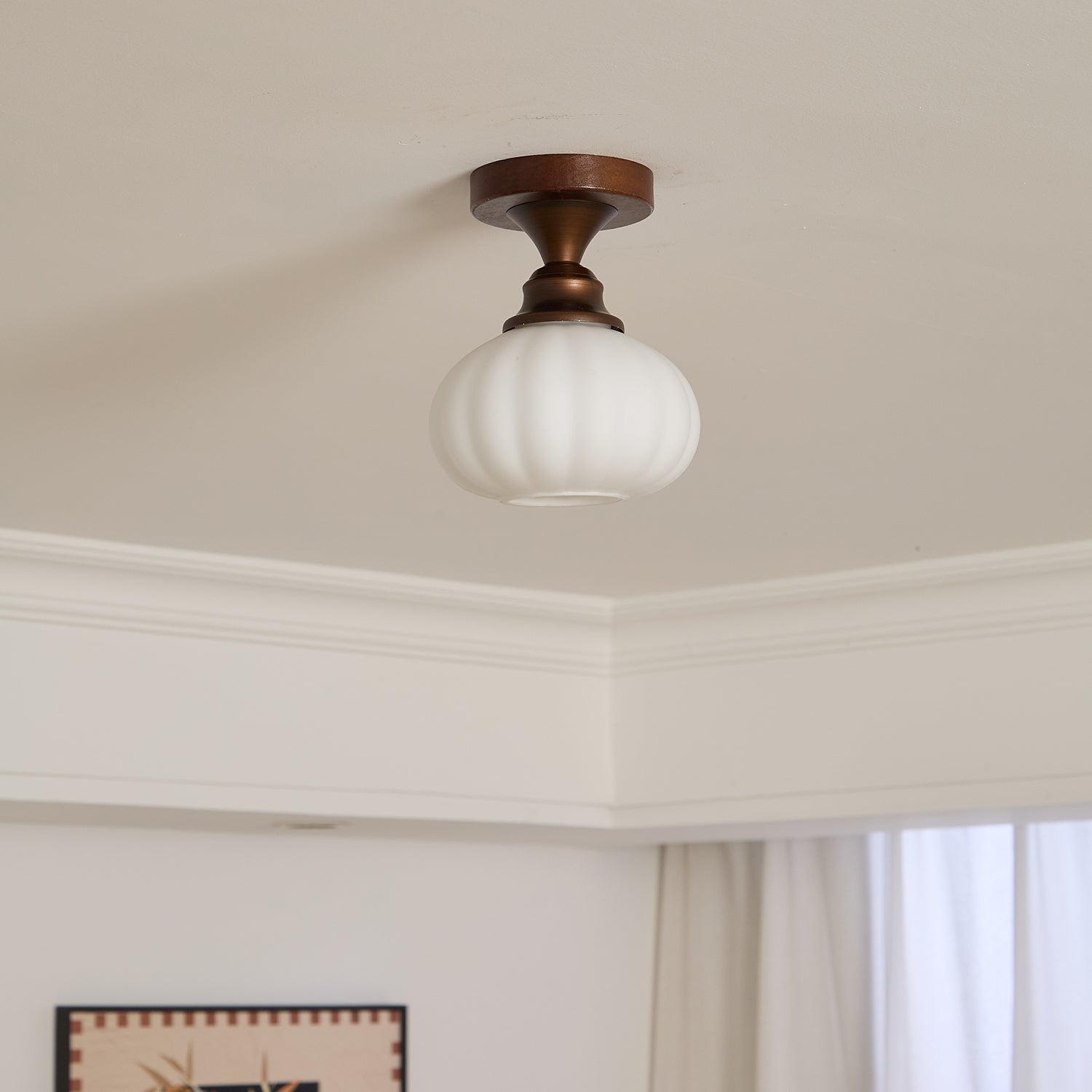 Alveneth Plafonnier en Verre Art Nordique Premium